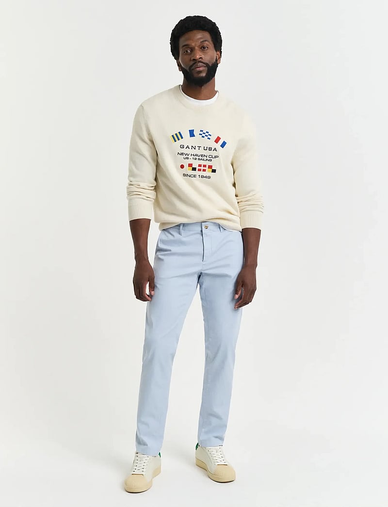 GANT - SLIM SUNFADED CHINOS - chinos - fresh blue - 0
