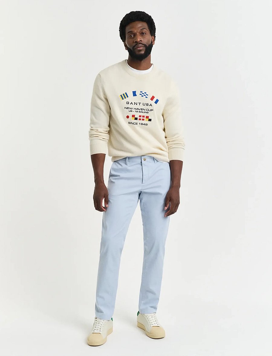 Gant - SLIM SUNFADED CHINOS - chinos - fresh blue - 0