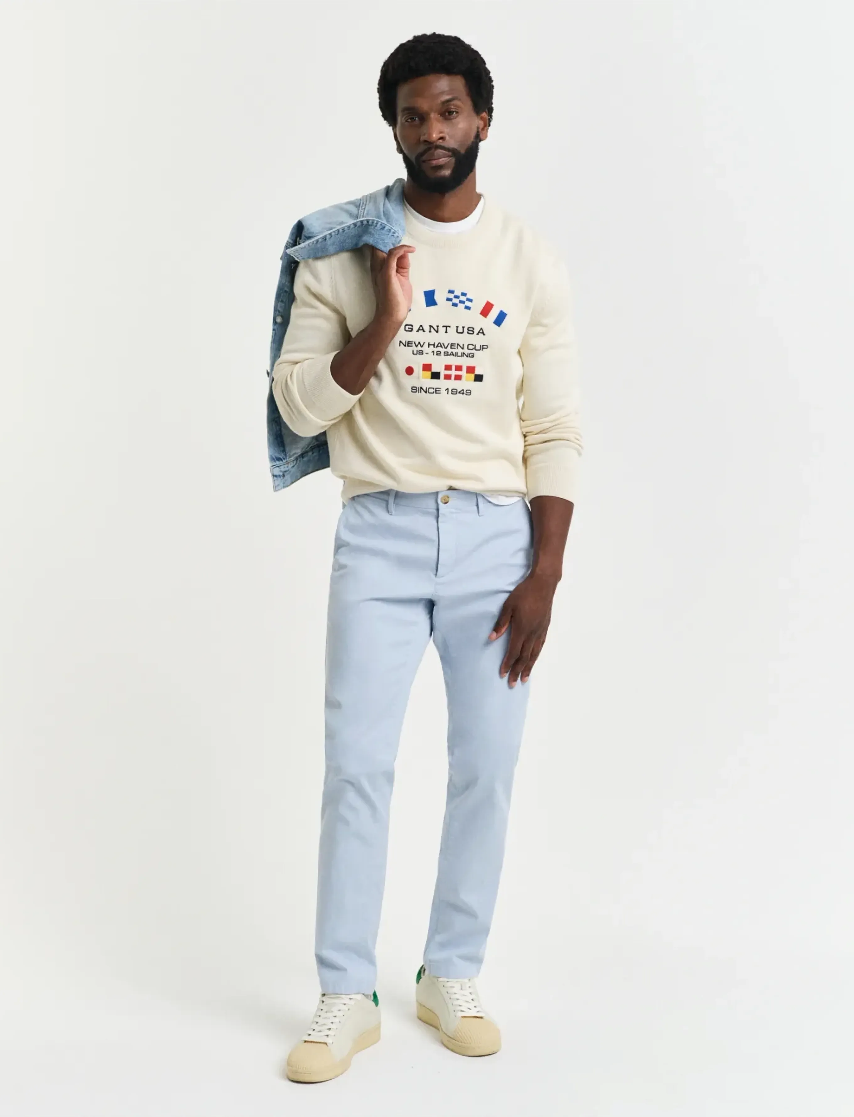 Gant - SLIM SUNFADED CHINOS - chinos - fresh blue - 5