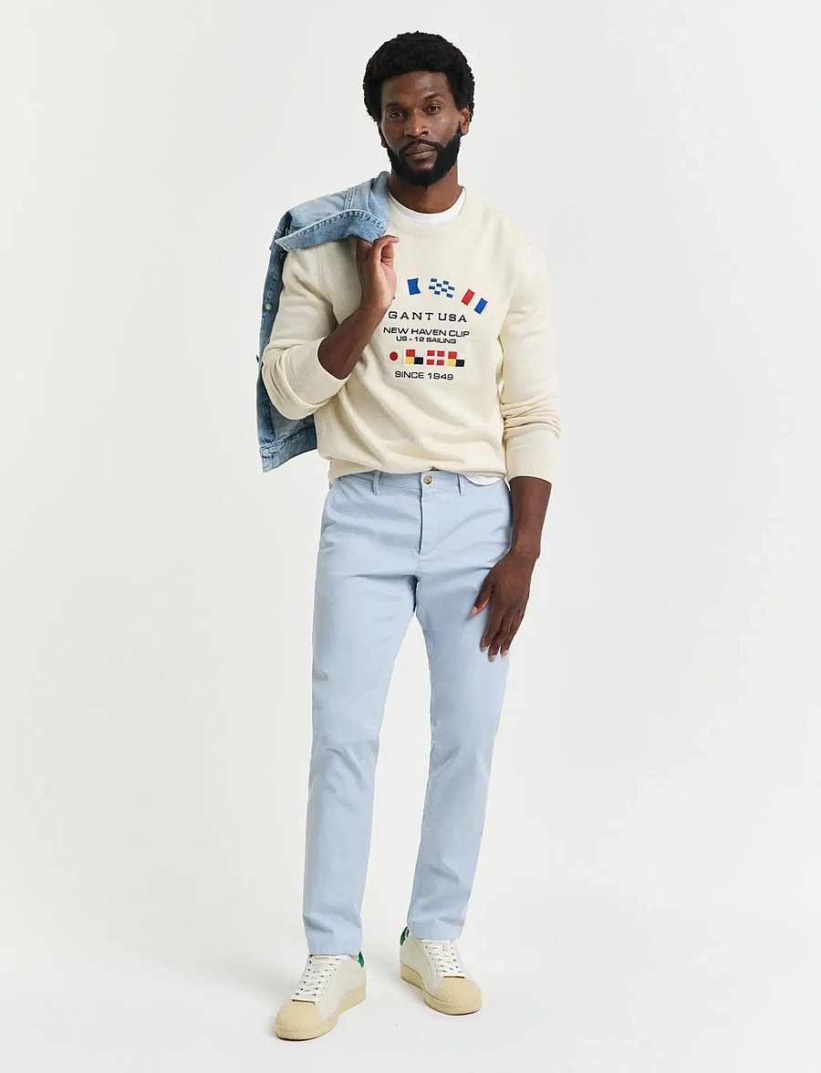 Gant - SLIM SUNFADED CHINOS - chinos - fresh blue - 5