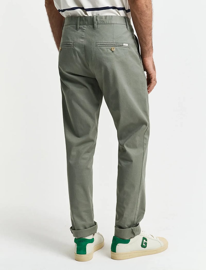 GANT - SLIM SUNFADED CHINOS - chinot - kalamata green - 3