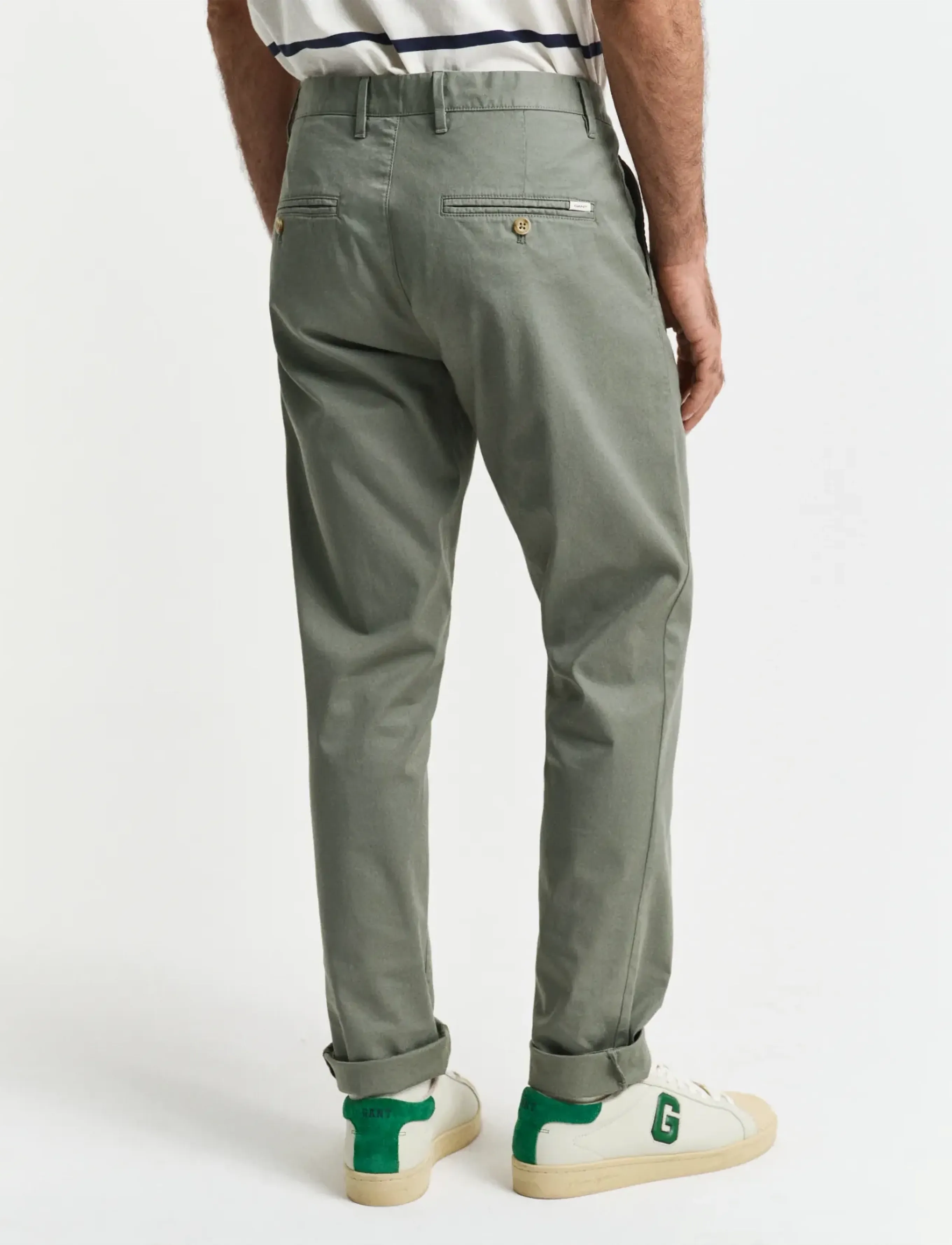Gant - SLIM SUNFADED CHINOS - chinos - kalamata green - 3
