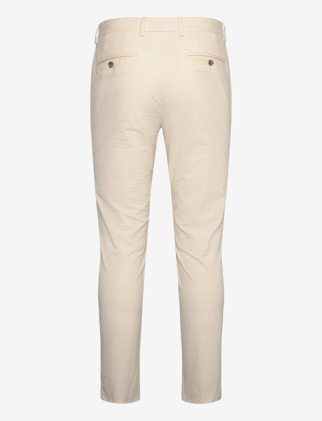GANT - SLIM TAPERED SEERSUCKER SUIT PANTS - chinos - cream - 2