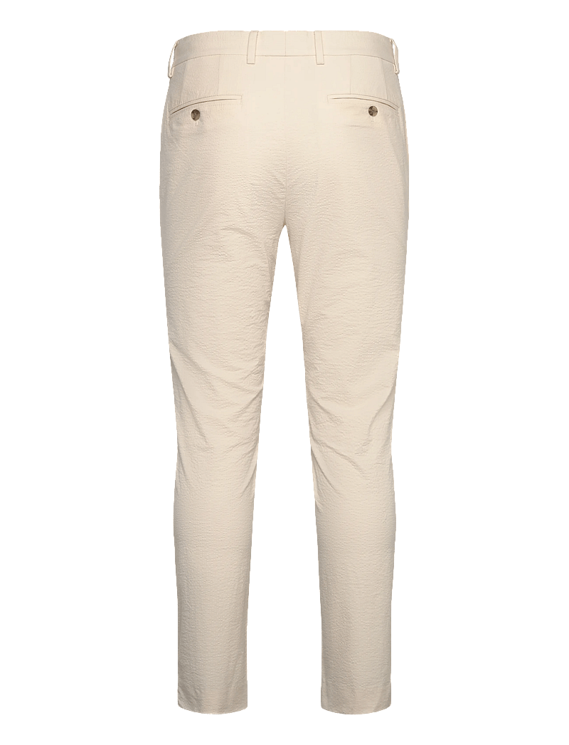 GANT - SLIM TAPERED SEERSUCKER SUIT PANTS - chinos - cream - 2