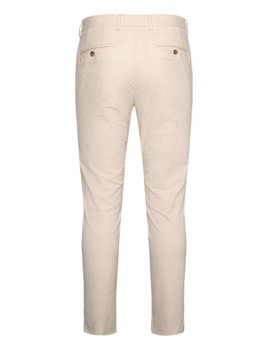 Gant - SLIM TAPERED SEERSUCKER SUIT PANTS - chinos - cream - 2