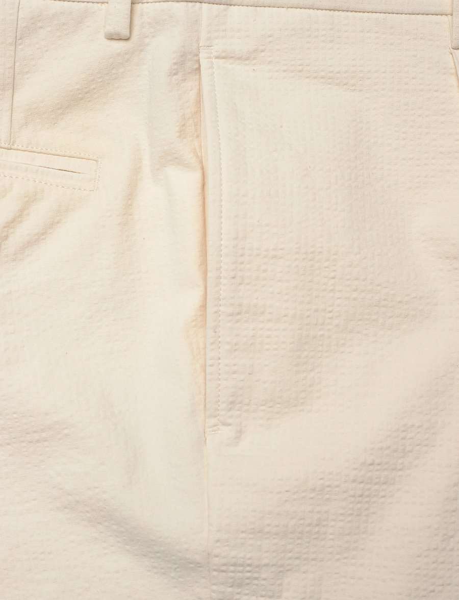 Gant - SLIM TAPERED SEERSUCKER SUIT PANTS - chinos - cream - 5