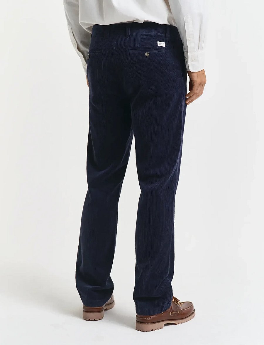 Gant - REG CORD PANTS - casual trousers - evening blue - 3