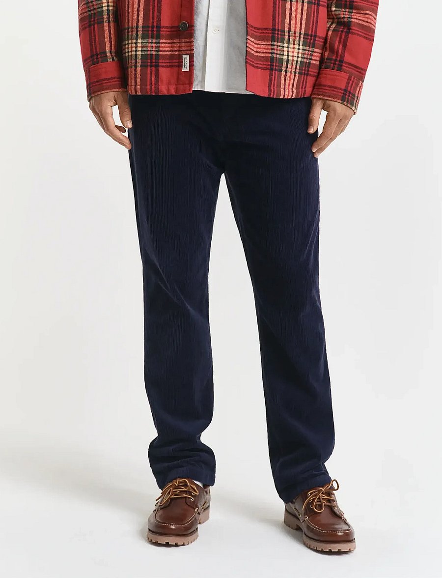 Gant - REG CORD PANTS - casual trousers - evening blue - 4