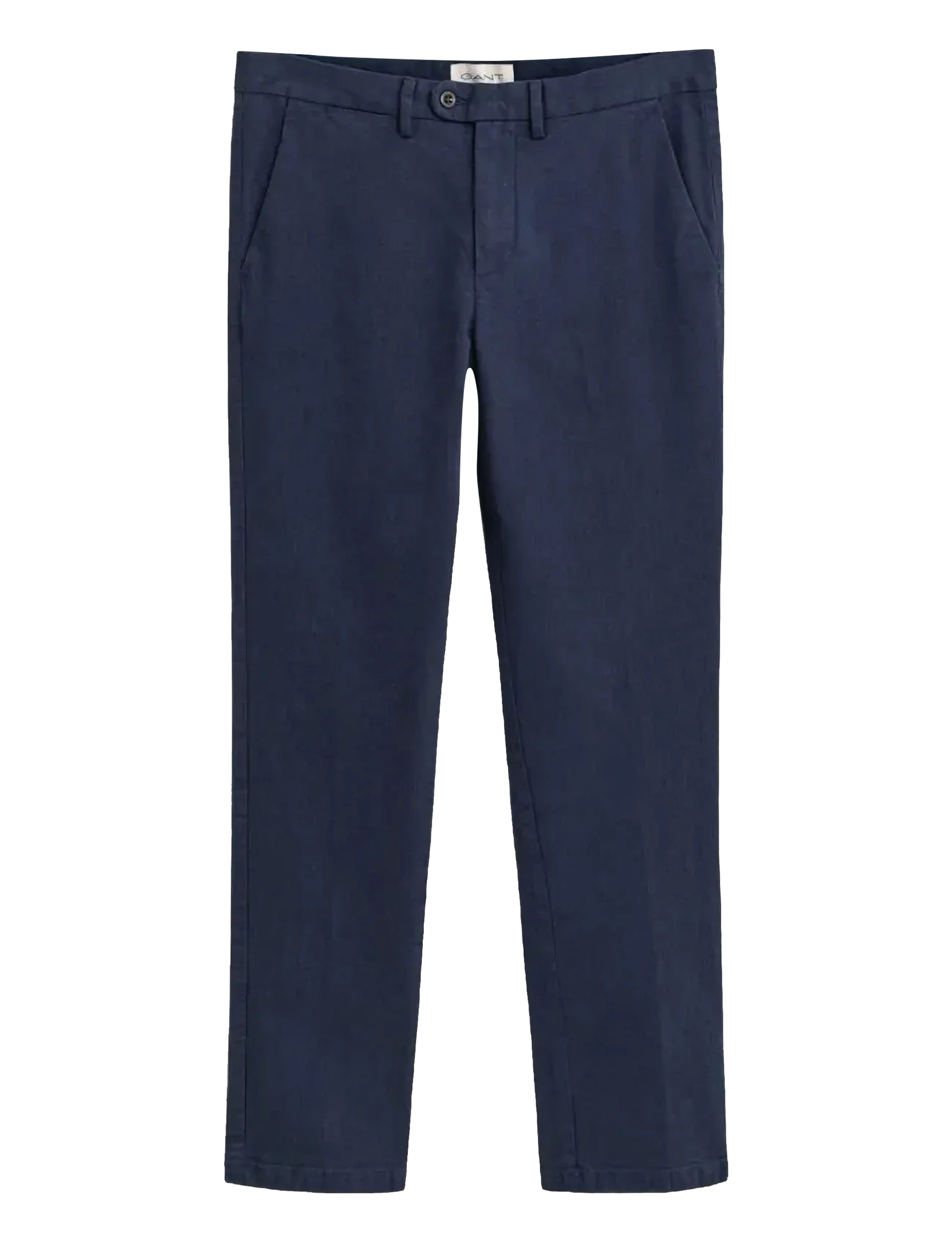 SLIM COTTON HERRINGBONE PANTS - EVENING BLUE