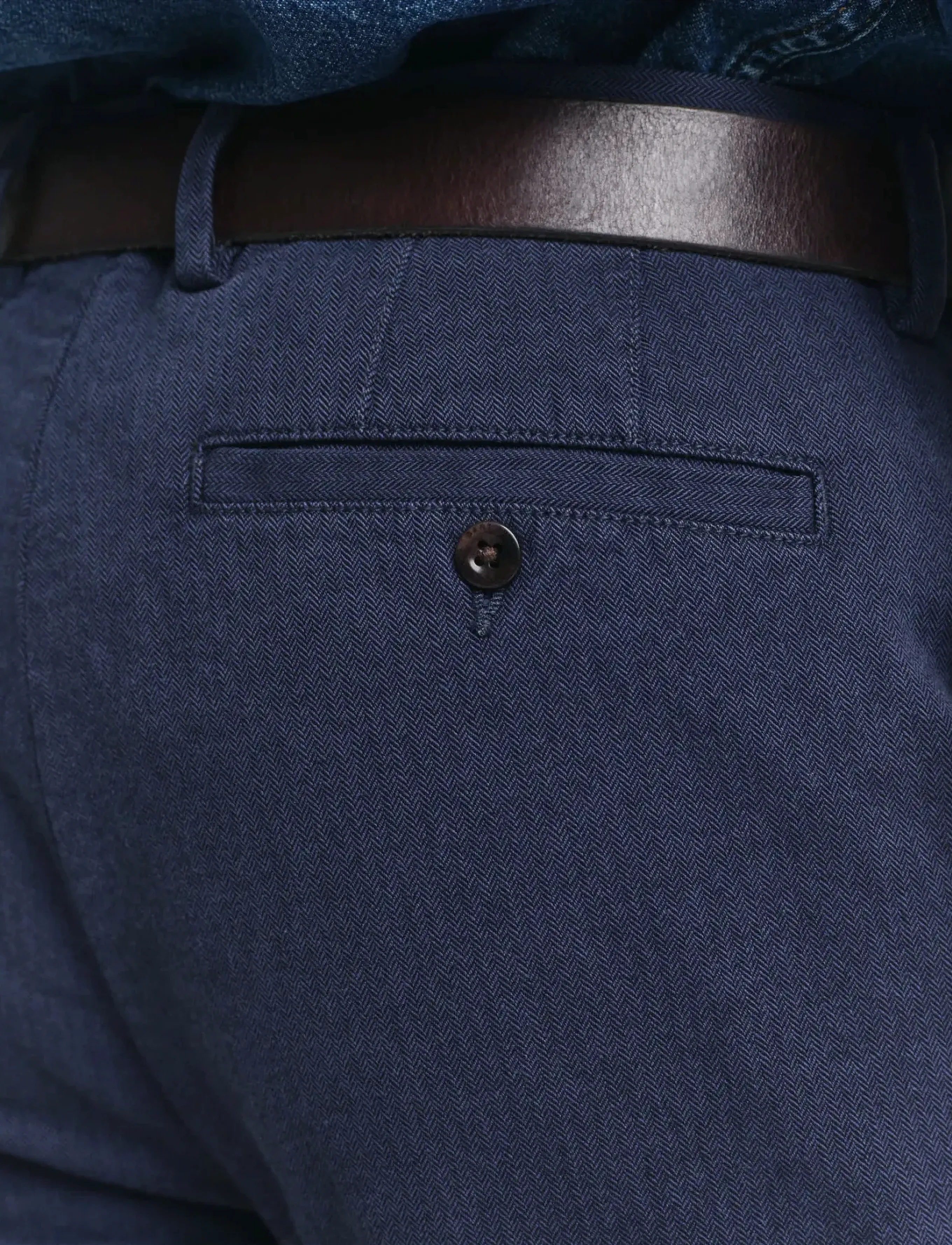 Gant Slim Cotton Herringbone Pants byxor – bild 6