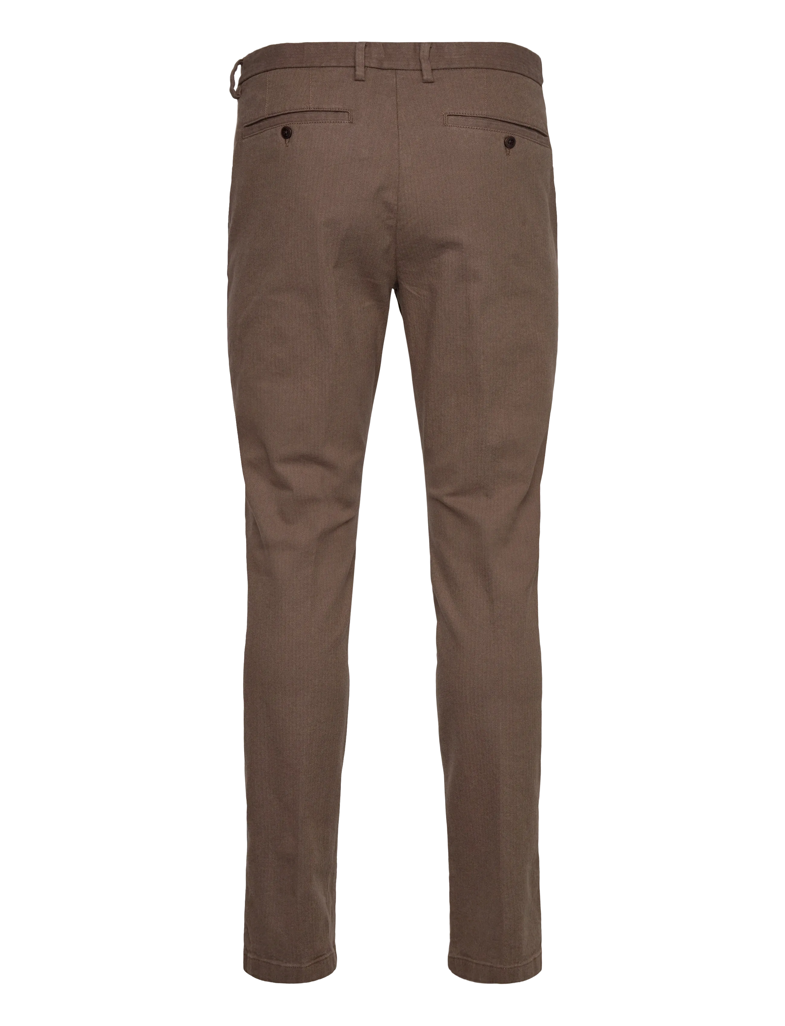 Gant - SLIM COTTON HERRINGBONE PANTS - casual - rich brown - 1
