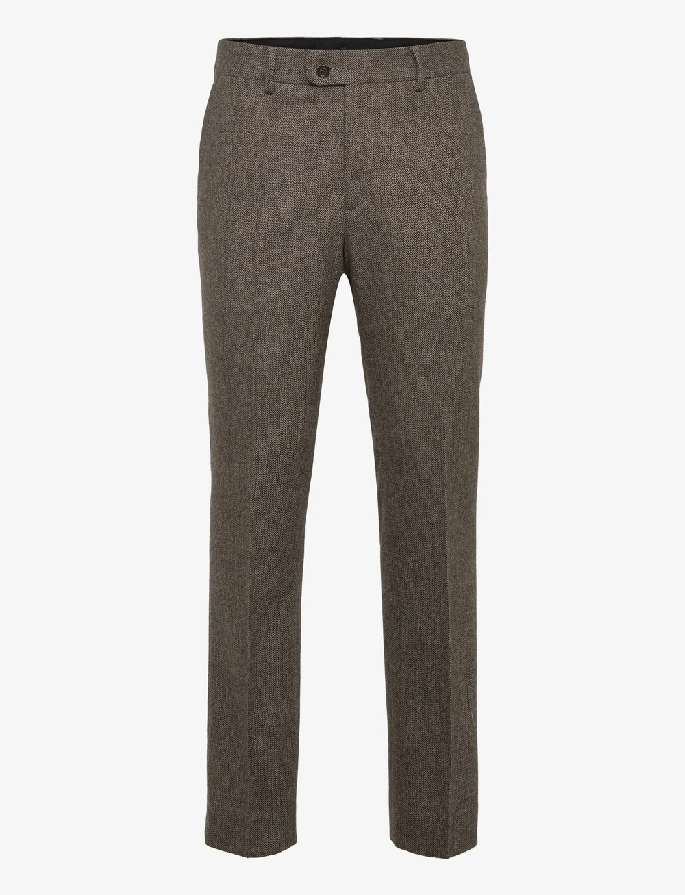 GANT - FLANNEL HERRINGBONE SUIT PANTS - formell - deep brown - 1