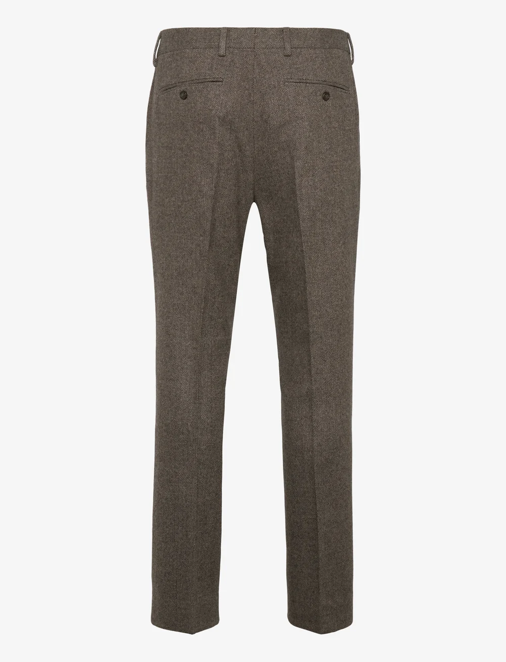 GANT - FLANNEL HERRINGBONE SUIT PANTS - formell - deep brown - 2