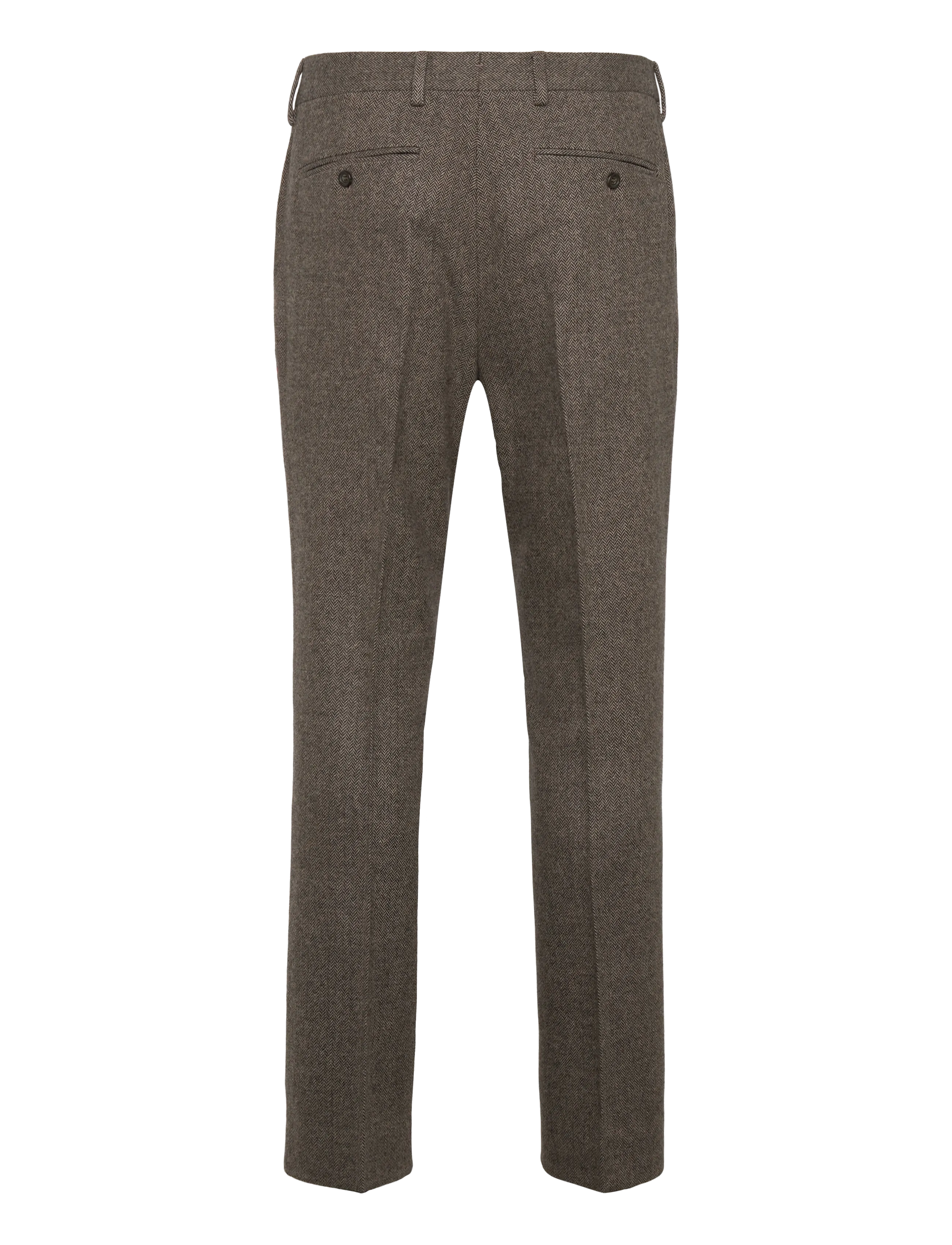 Gant - FLANNEL HERRINGBONE SUIT PANTS - anzugshosen - deep brown - 2