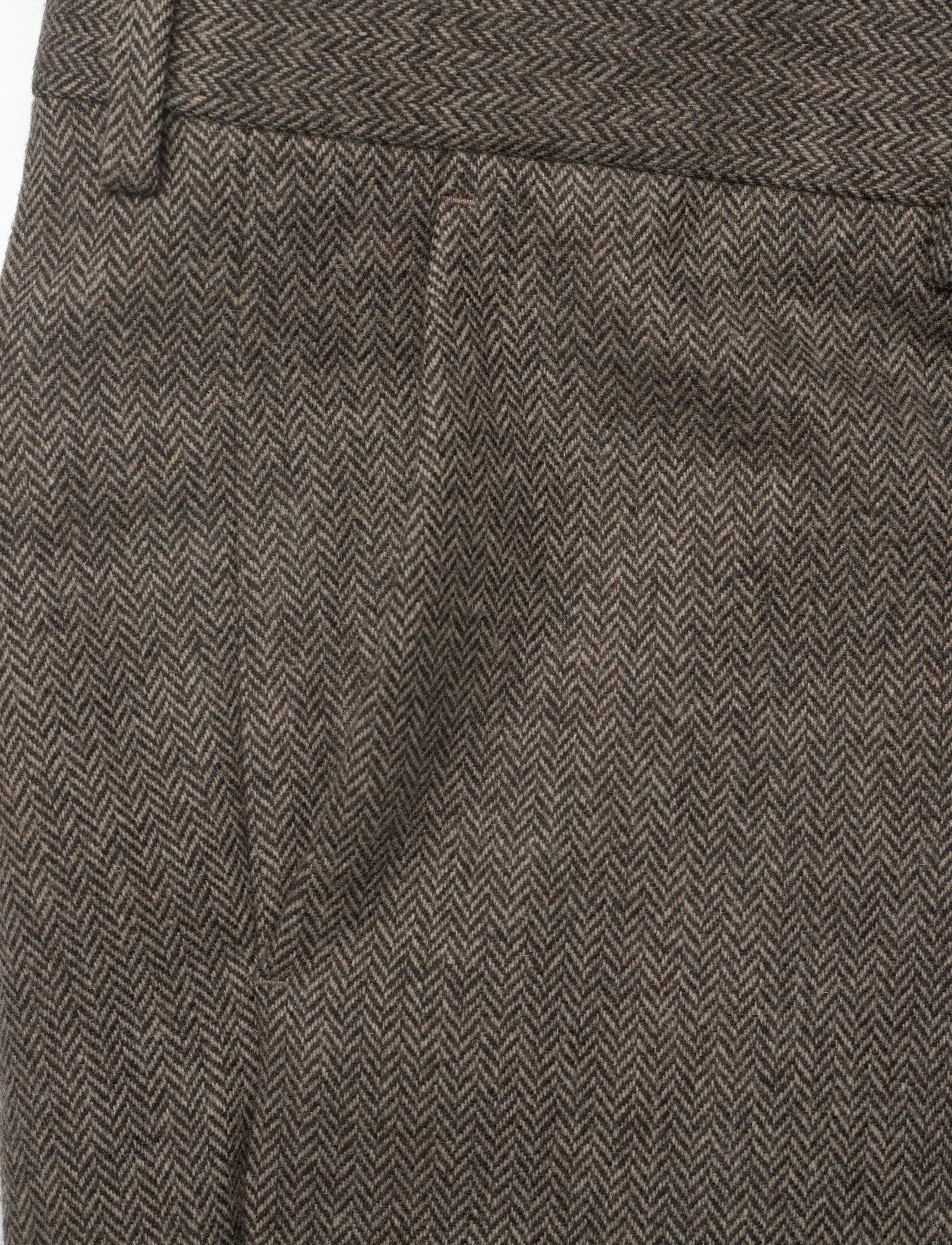 Gant - FLANNEL HERRINGBONE SUIT PANTS - anzugshosen - deep brown - 5