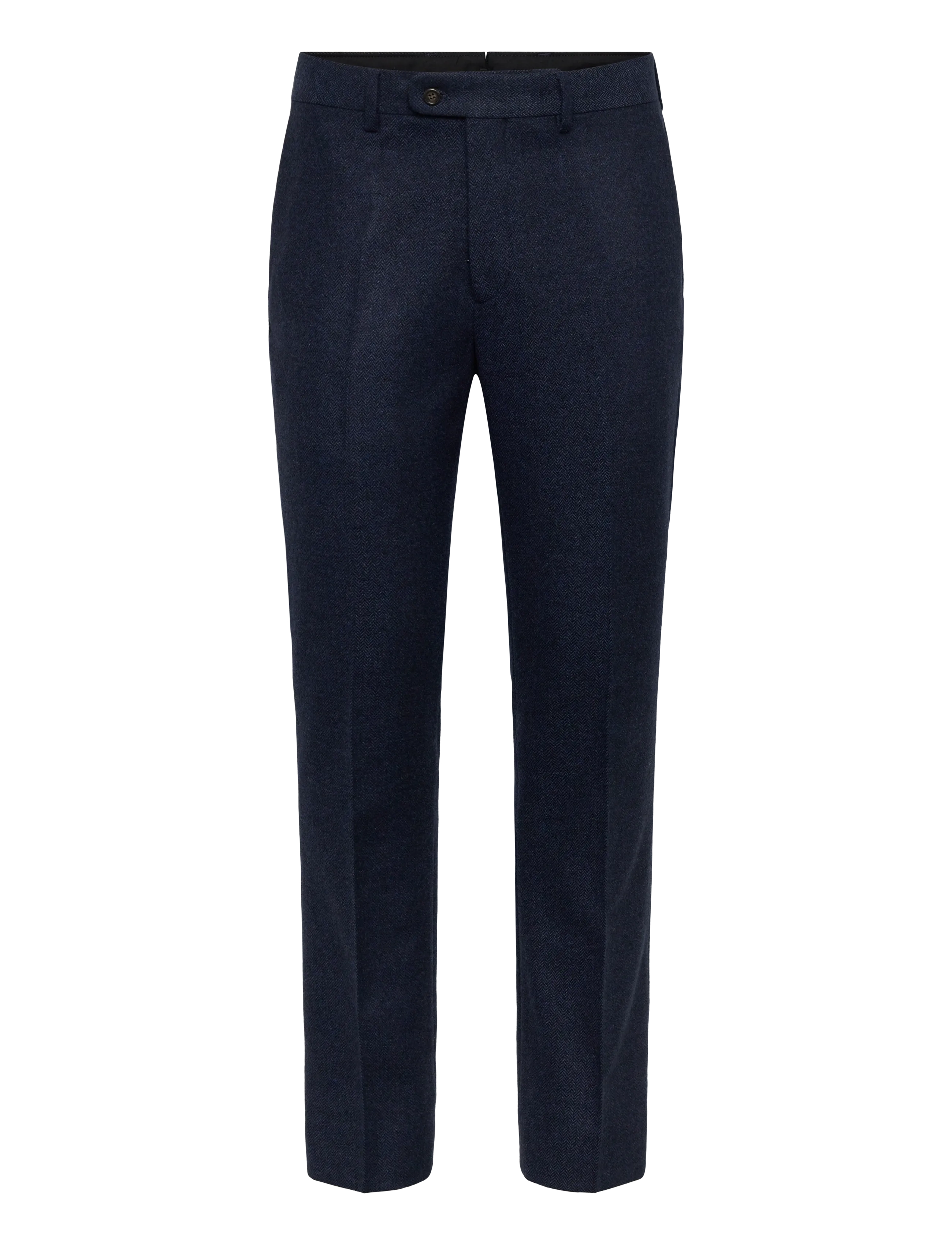 GANT FLANNEL HERRINGBONE SUIT PANTS - Kostymbyxor - EVENING BLUE / navy