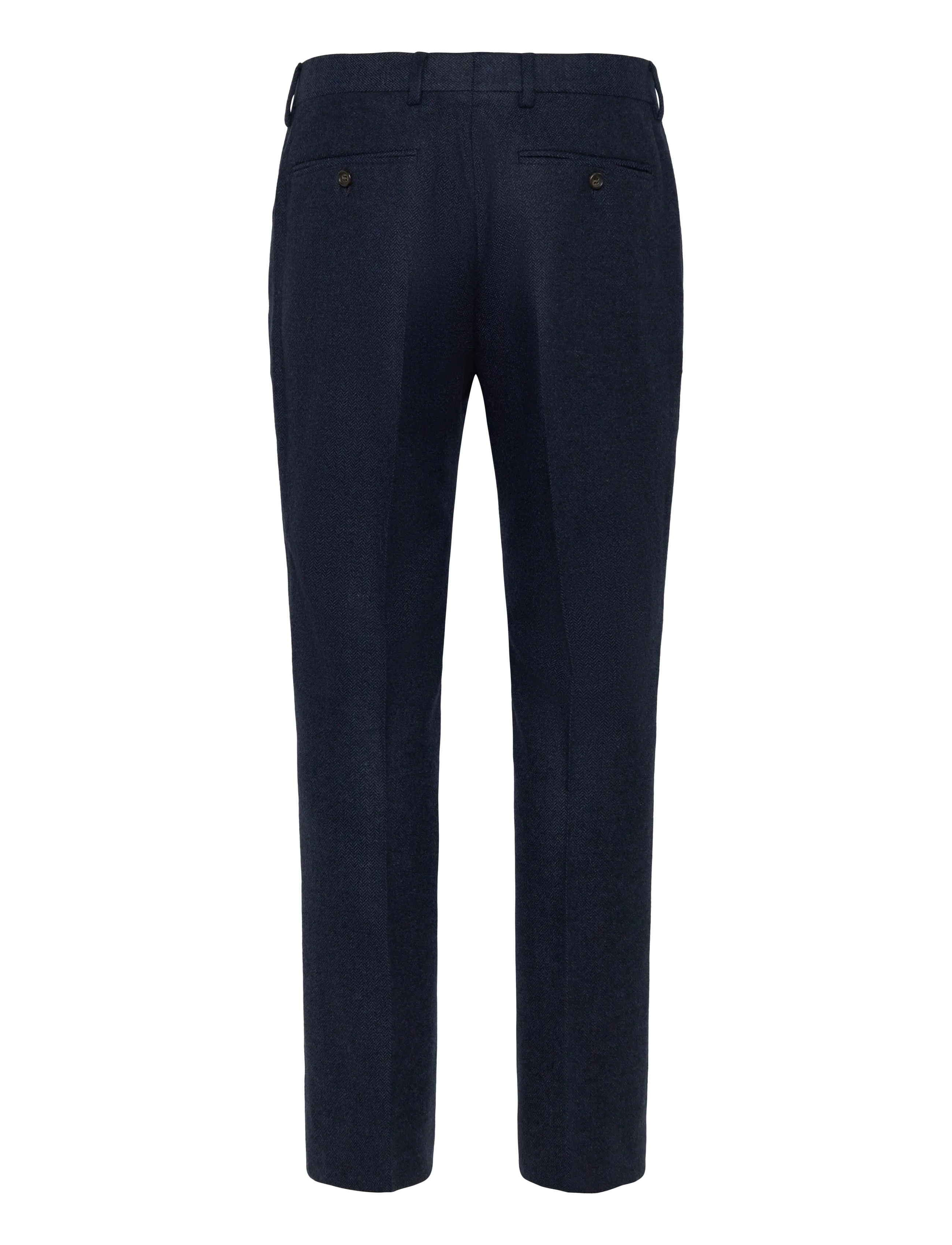 Gant - FLANNEL HERRINGBONE SUIT PANTS - habitbukser - evening blue - 2