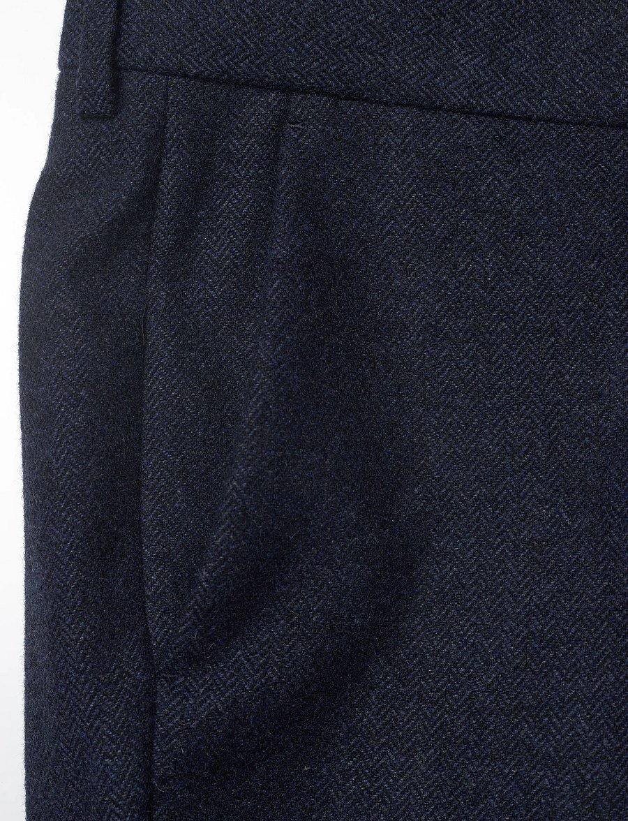 Gant - FLANNEL HERRINGBONE SUIT PANTS - habitbukser - evening blue - 5