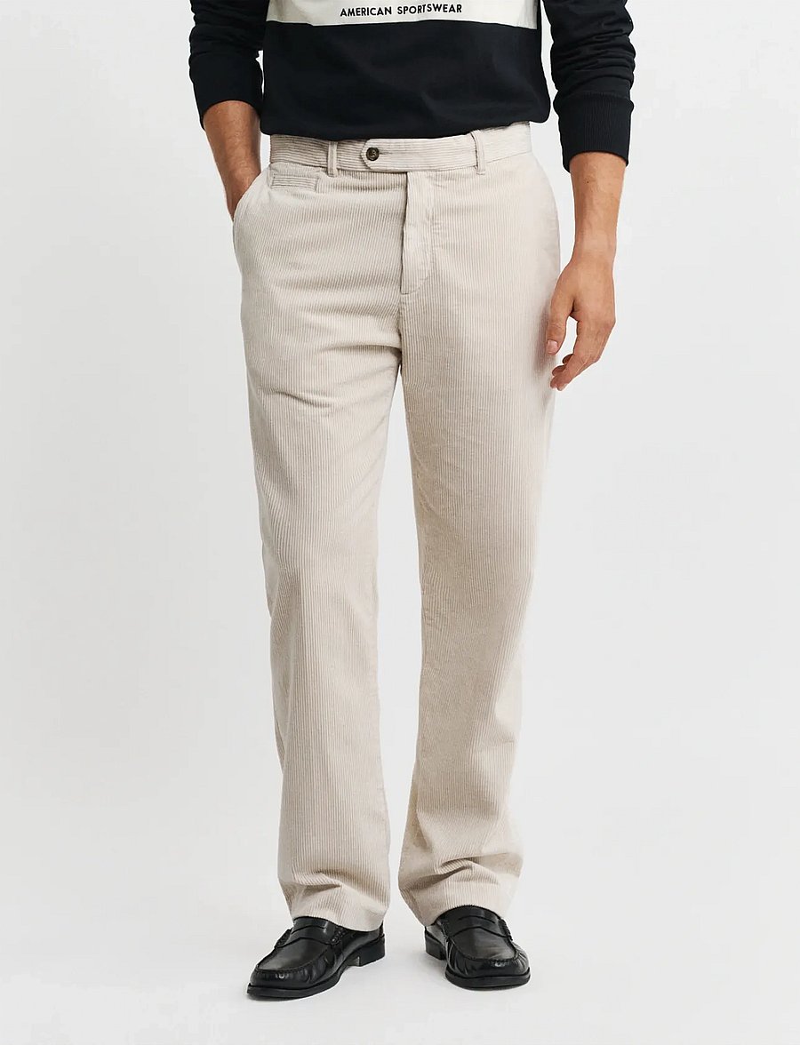 Gant - STRAIGHT FIT CORD PANTS - pantalons décontractés - putty - 3