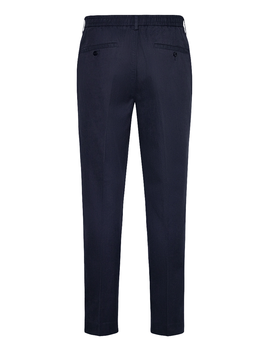 Gant - SLIM SMART COT/LYOCELL PANTS - habitbukser - evening blue - 2