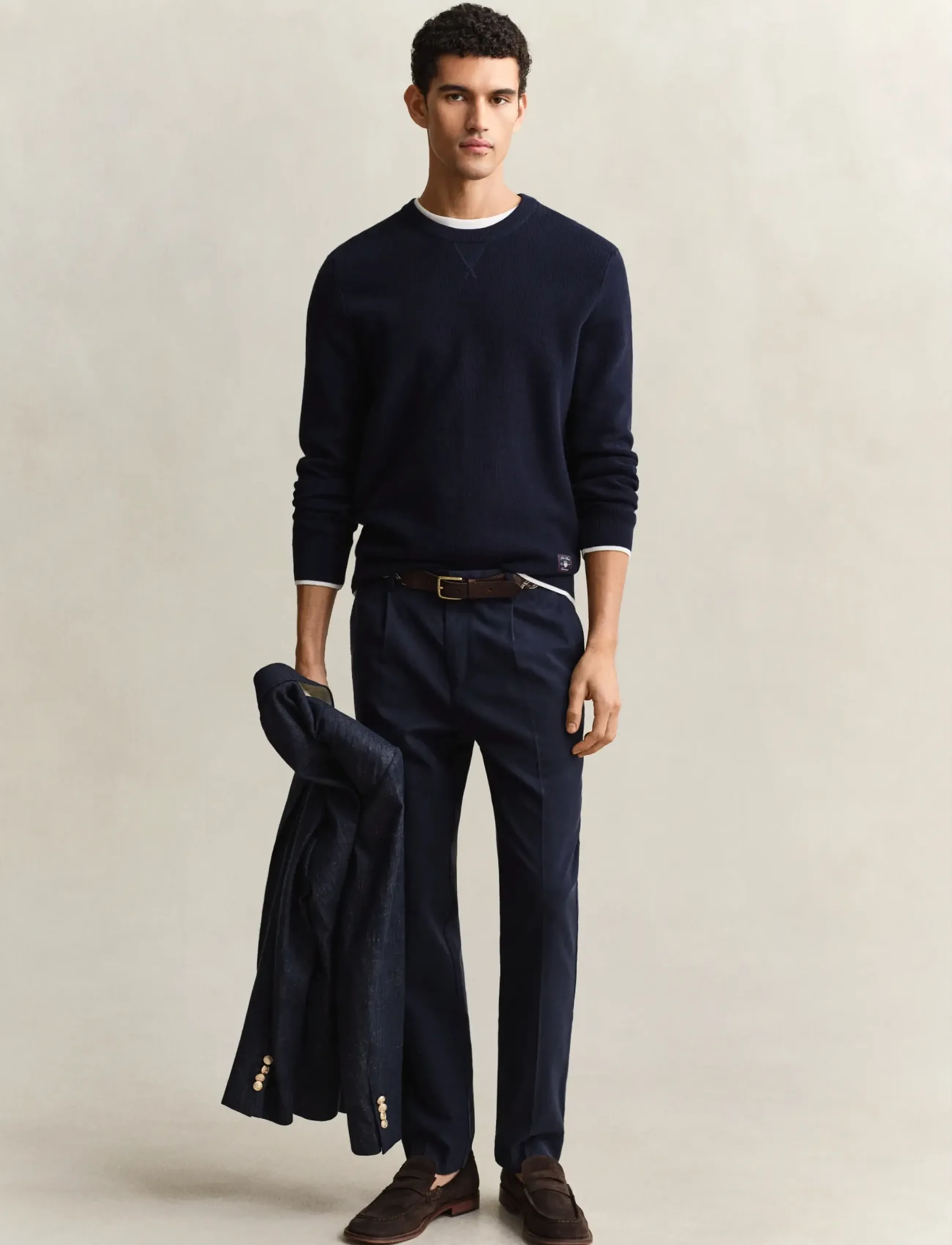 Gant - SLIM SMART COT/LYOCELL PANTS - business - evening blue - 5