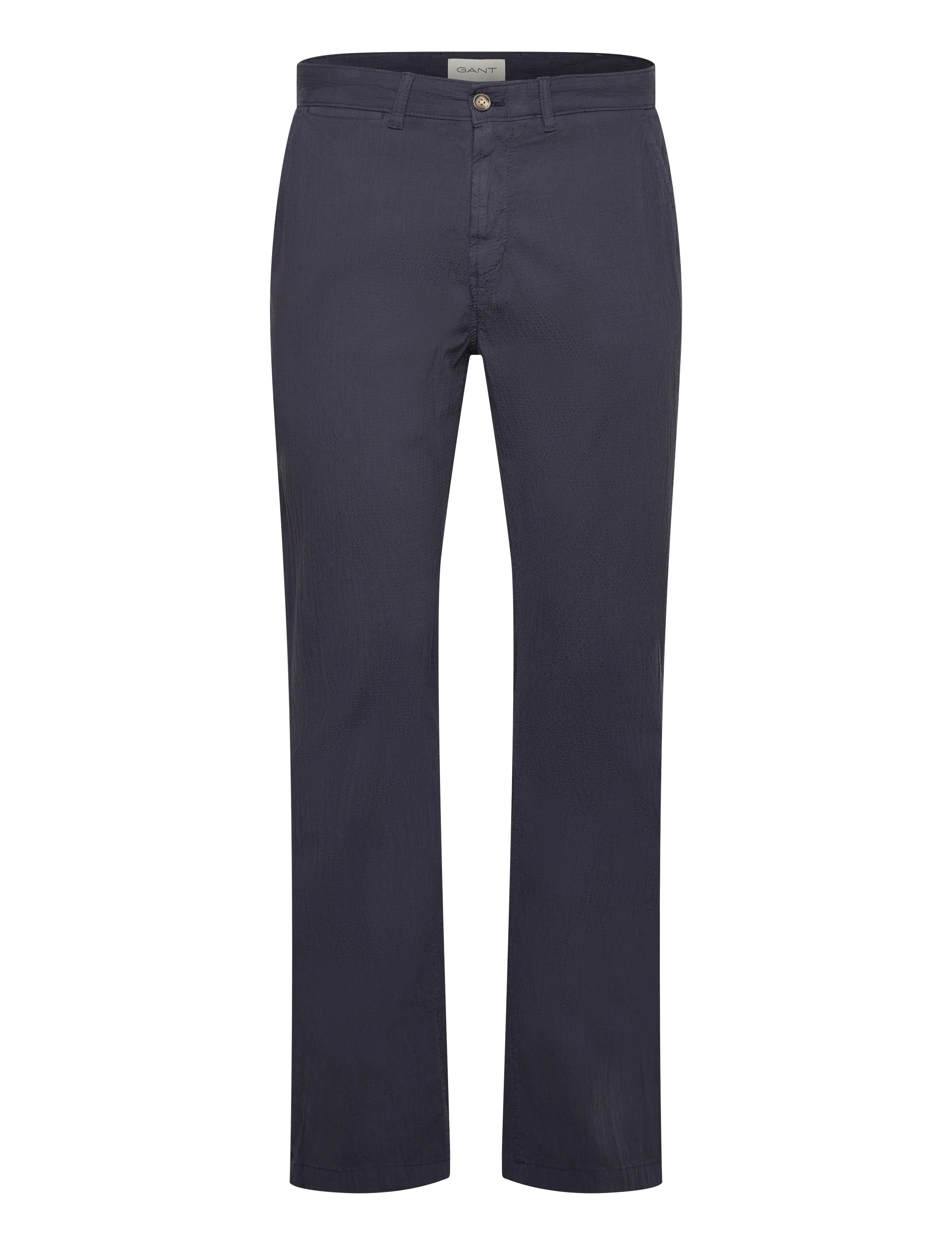 GANT REG GMNT DYED SEERSUCKER PANTS - Hosen - EVENING BLUE / navy