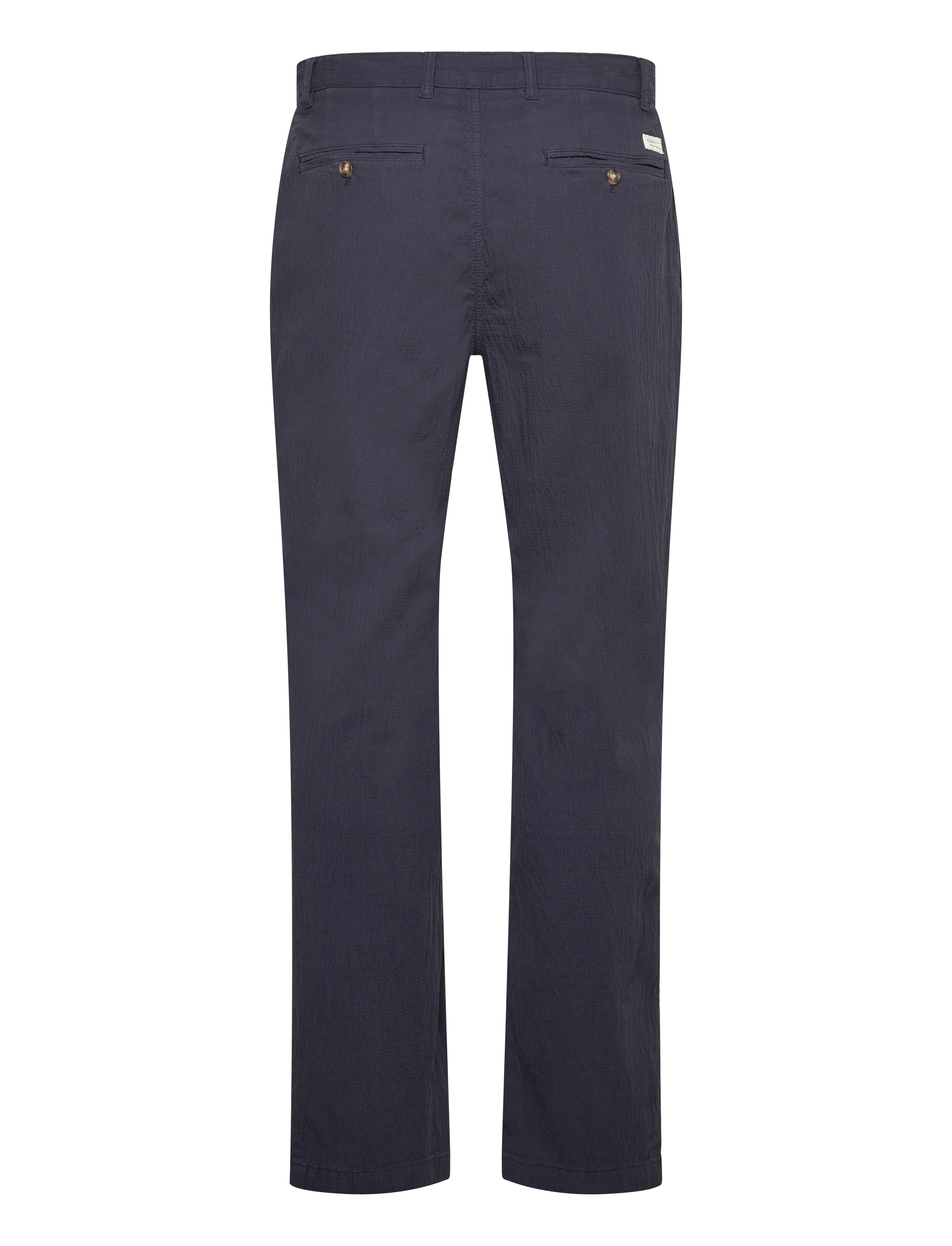Gant - REG GMNT DYED SEERSUCKER PANTS - casual byxor - evening blue - 2