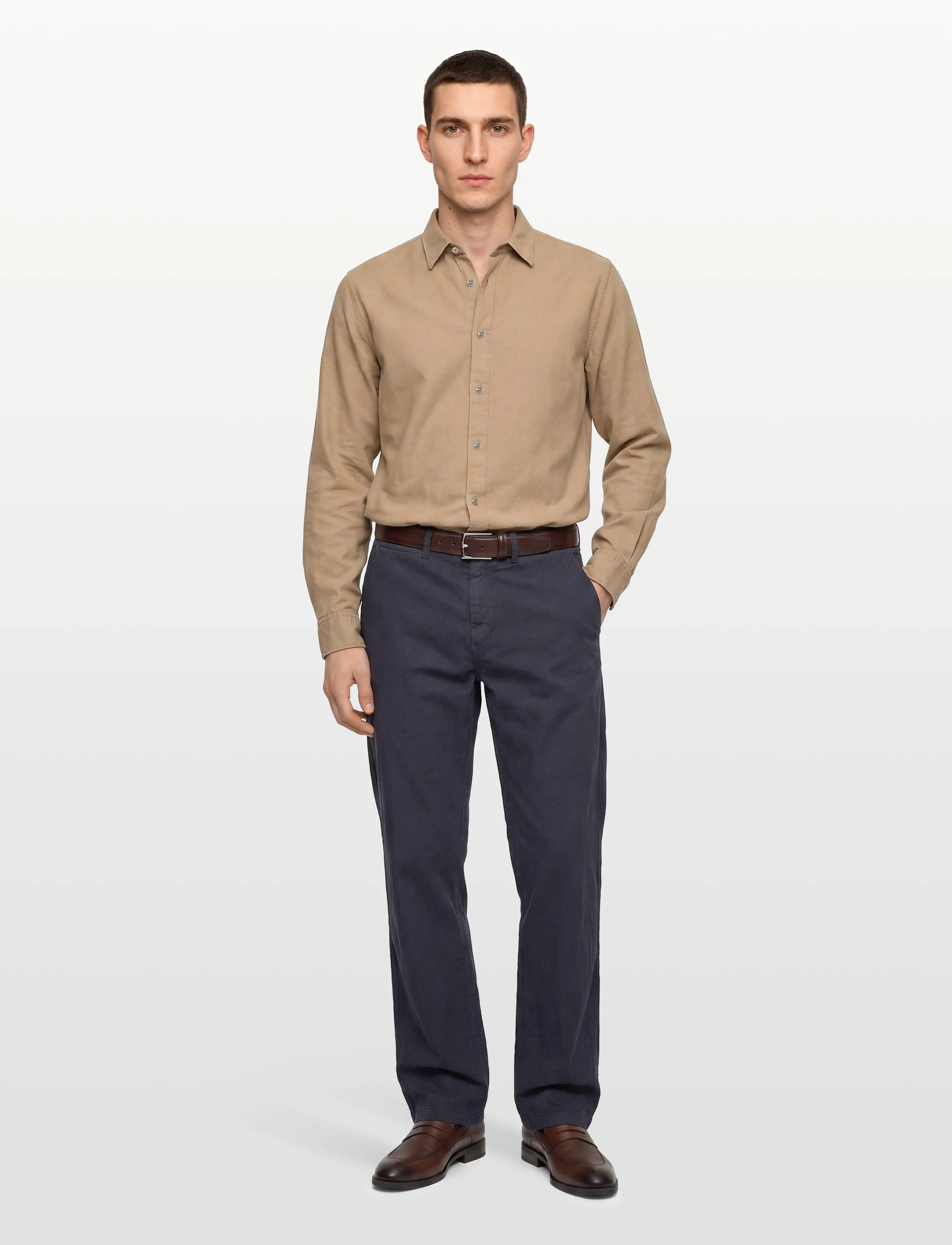Gant Reg Gmnt Dyed Seersucker Pants, 31, Navy, Bukser > Afslappet, Herre