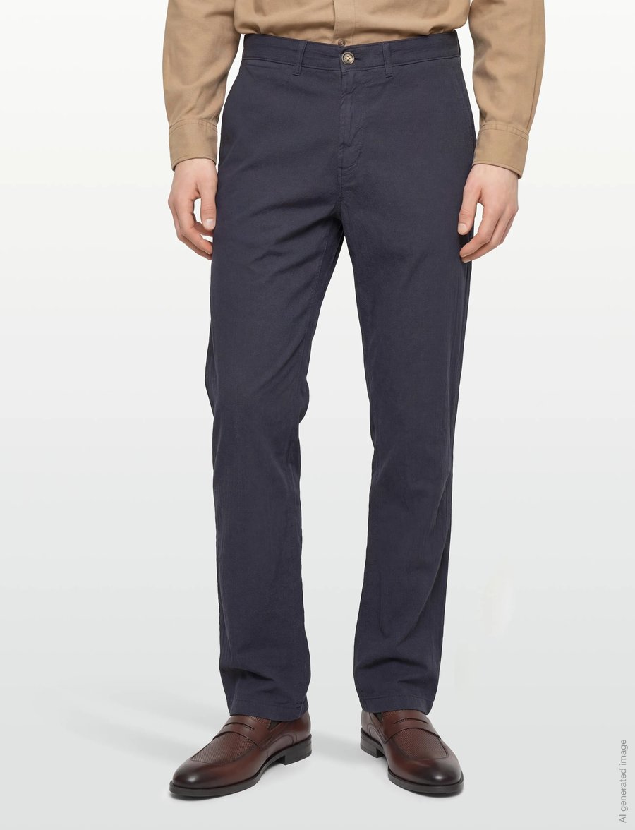 Gant - REG GMNT DYED SEERSUCKER PANTS - pantalons décontractés - evening blue - 3