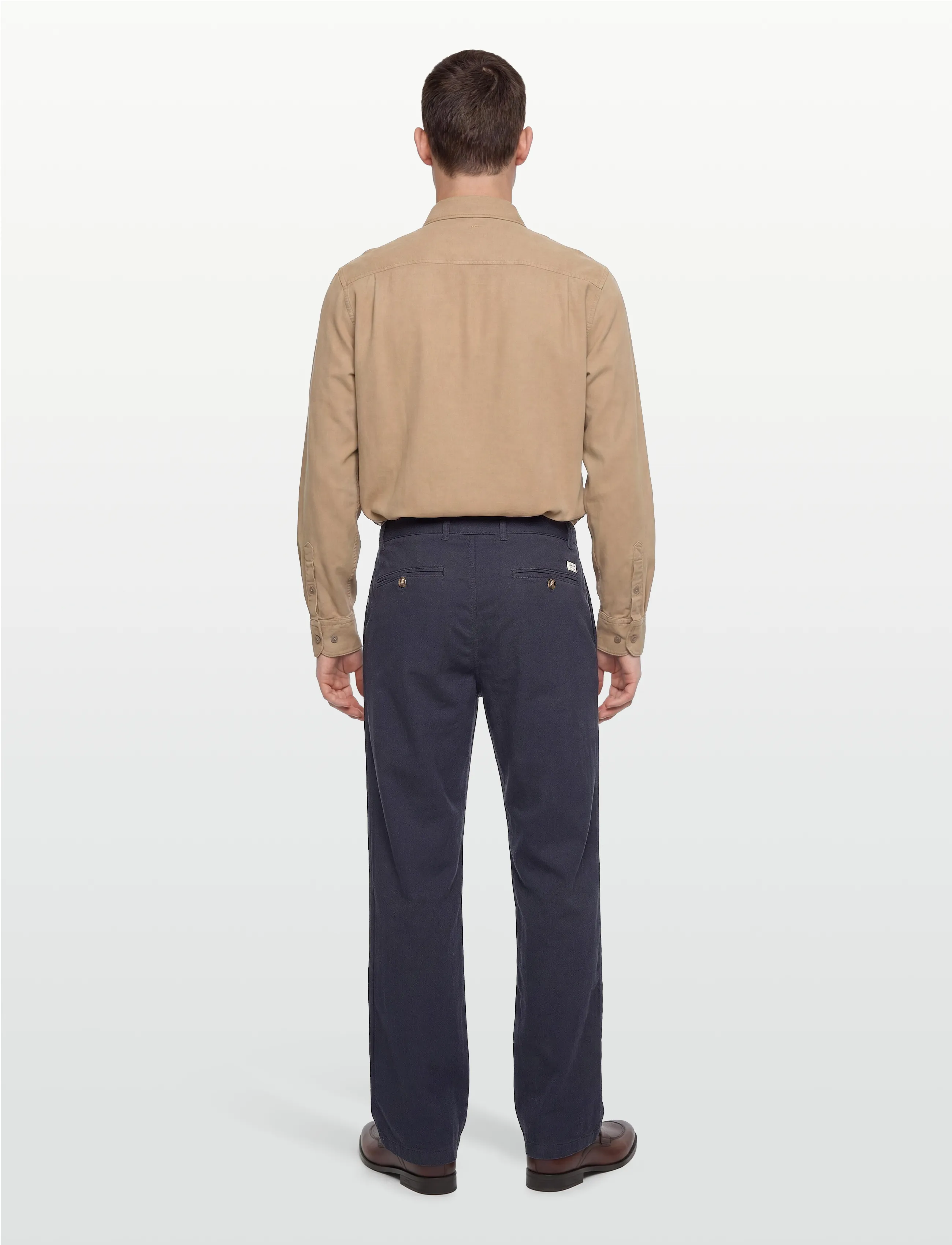 Gant - REG GMNT DYED SEERSUCKER PANTS - casual byxor - evening blue - 4