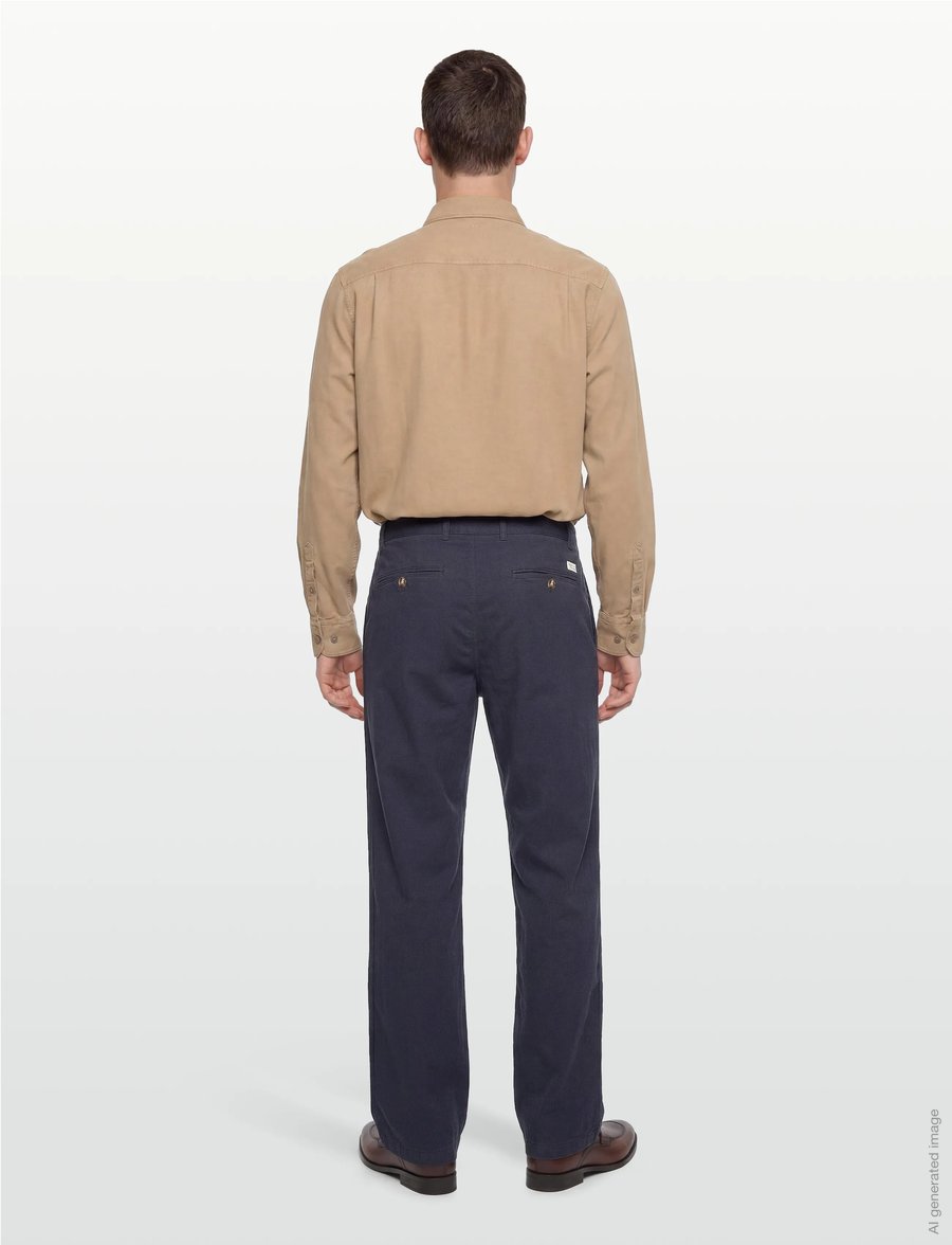 Gant - REG GMNT DYED SEERSUCKER PANTS - pantalons décontractés - evening blue - 4