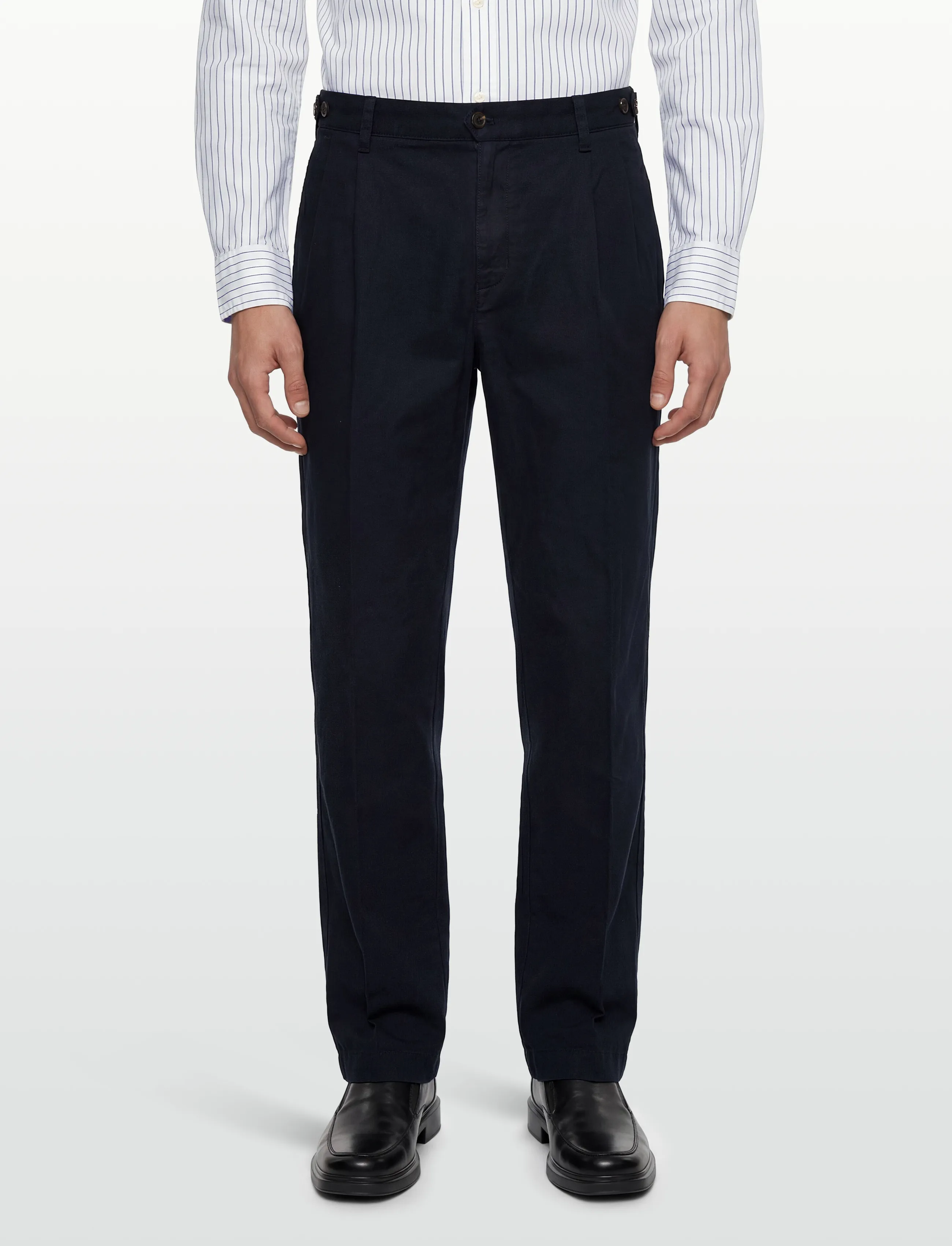 Gant - REL LIGHT CANVAS CHINOS - kostymbyxor - evening blue - 3