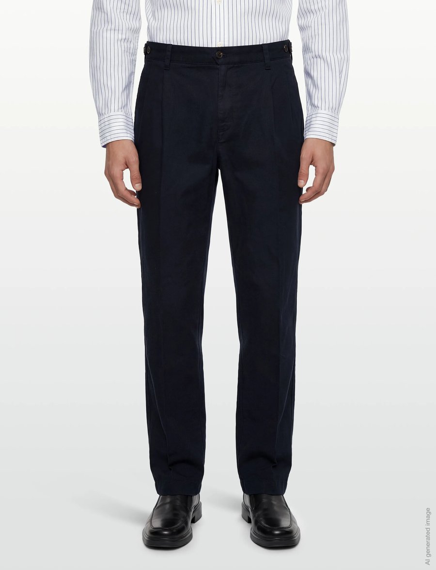 Gant - REL LIGHT CANVAS CHINOS - anzugshosen - evening blue - 3