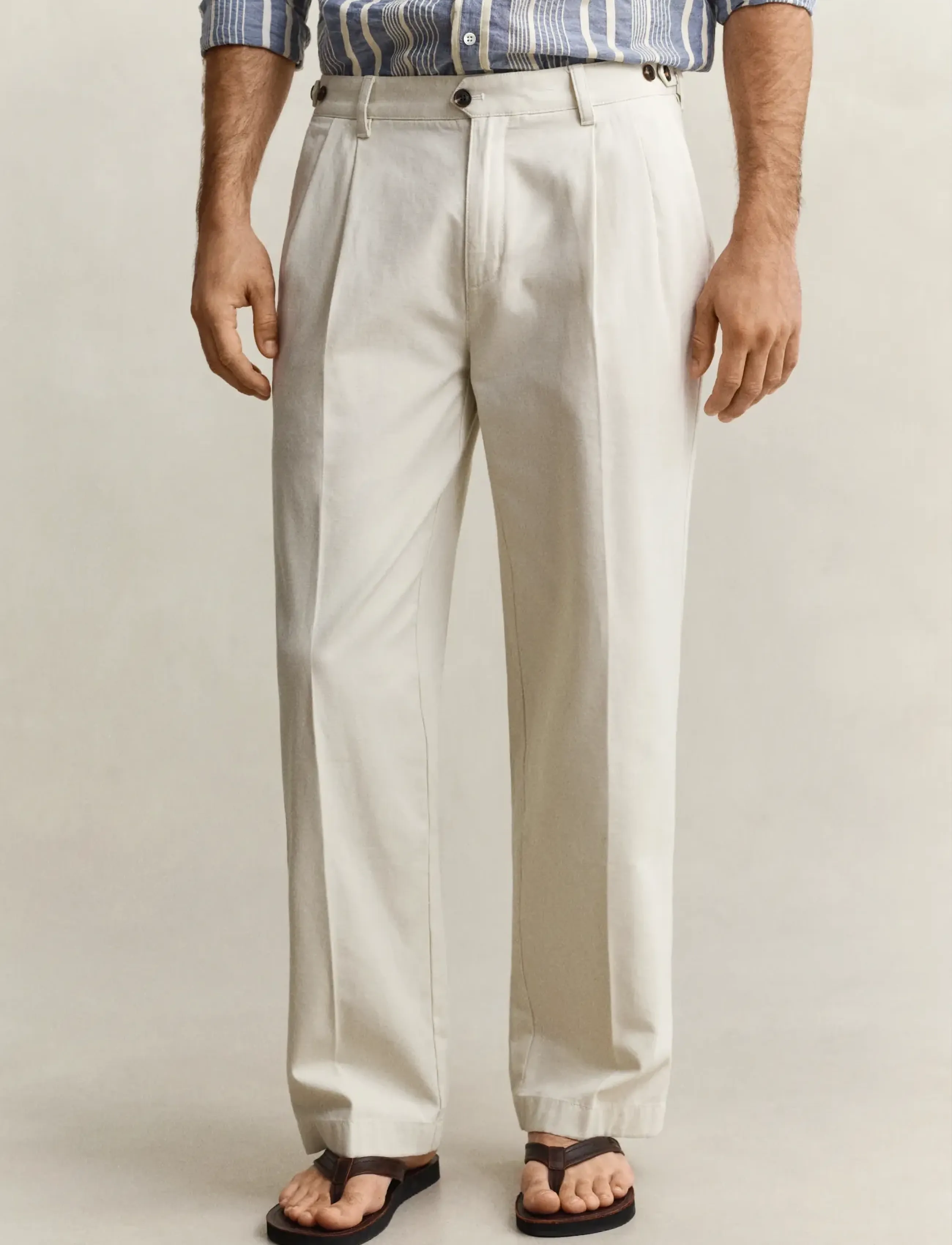Gant - REL LIGHT CANVAS CHINOS - suit trousers - sand - 3