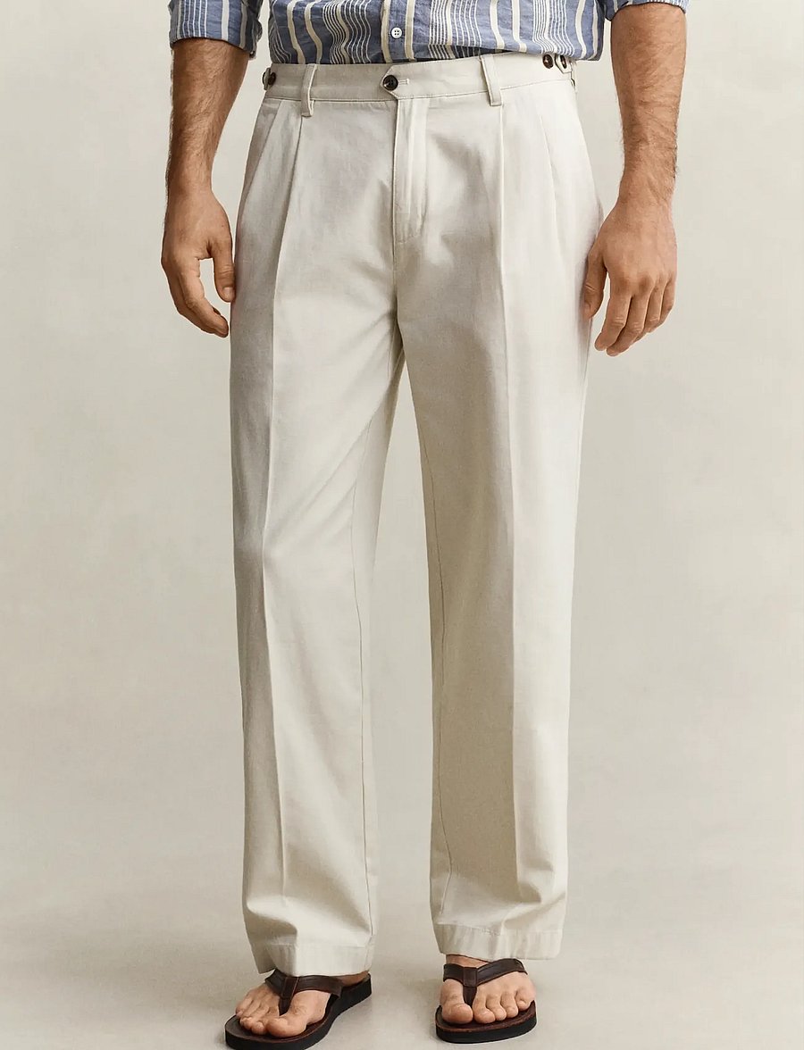 Gant - REL LIGHT CANVAS CHINOS - anzugshosen - sand - 3