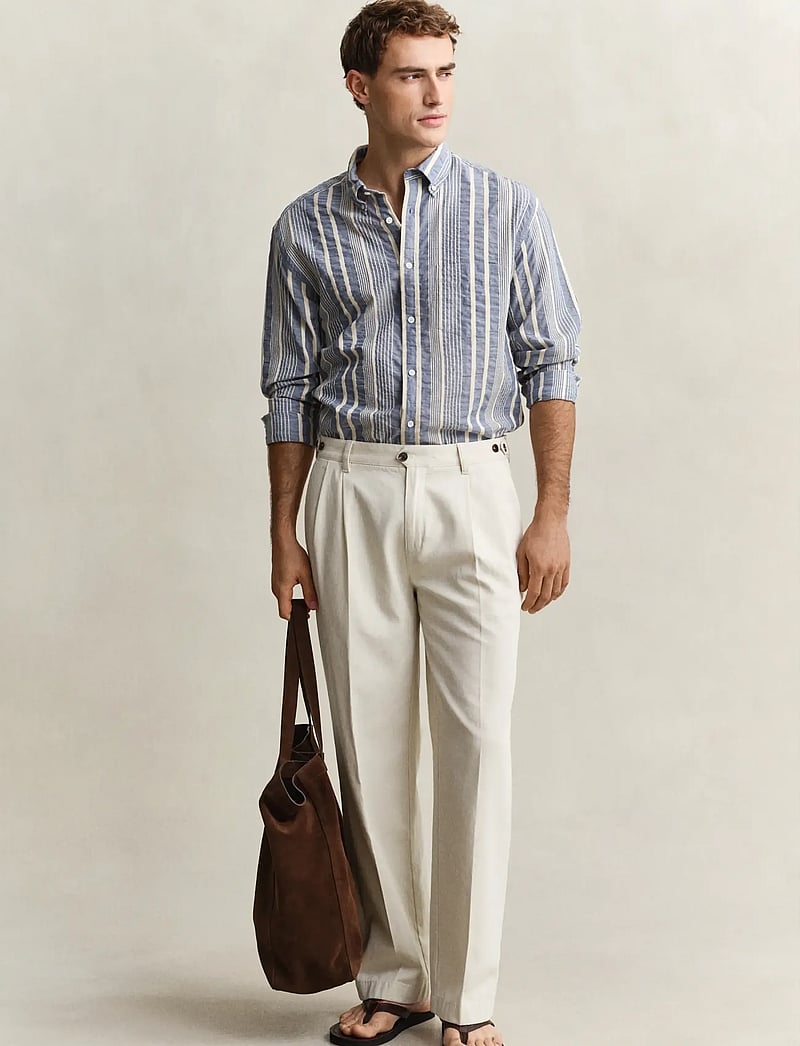 Gant - REL LIGHT CANVAS CHINOS - anzugshosen - sand - 4