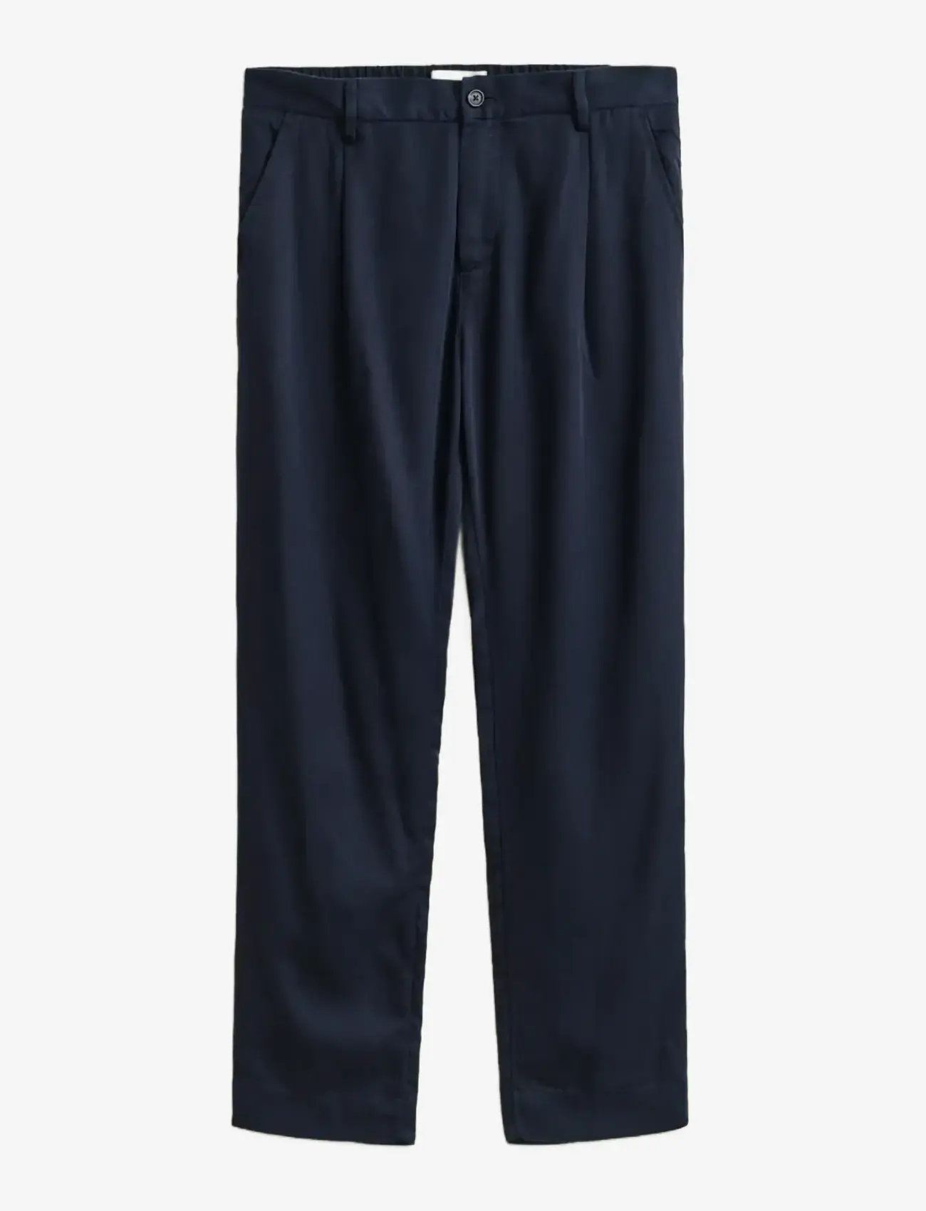 Gant - REG LYOCELL PANTS - vabaaja püksid - evening blue - 1