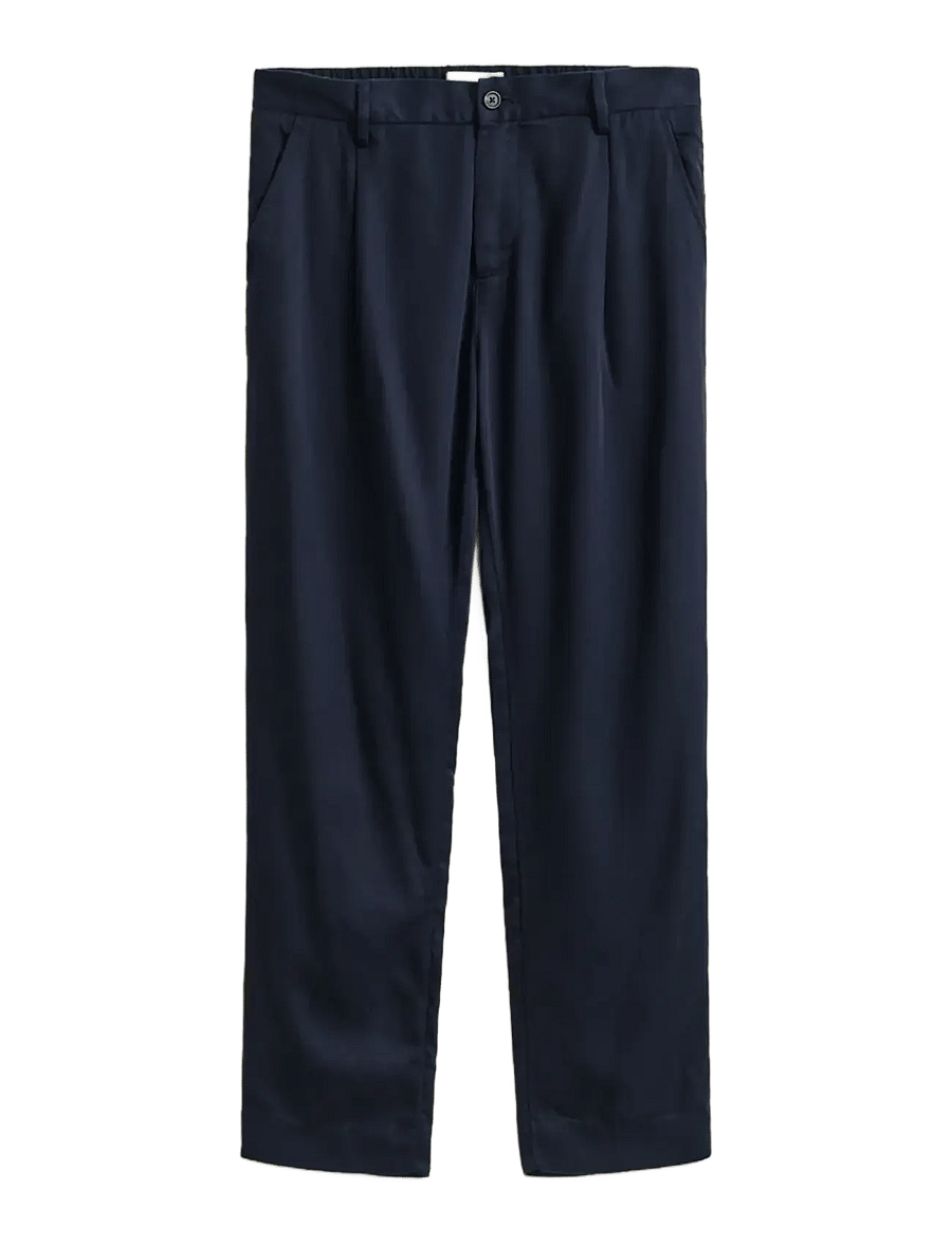 Gant - REG LYOCELL PANTS - ikdienas bikses - evening blue - 1