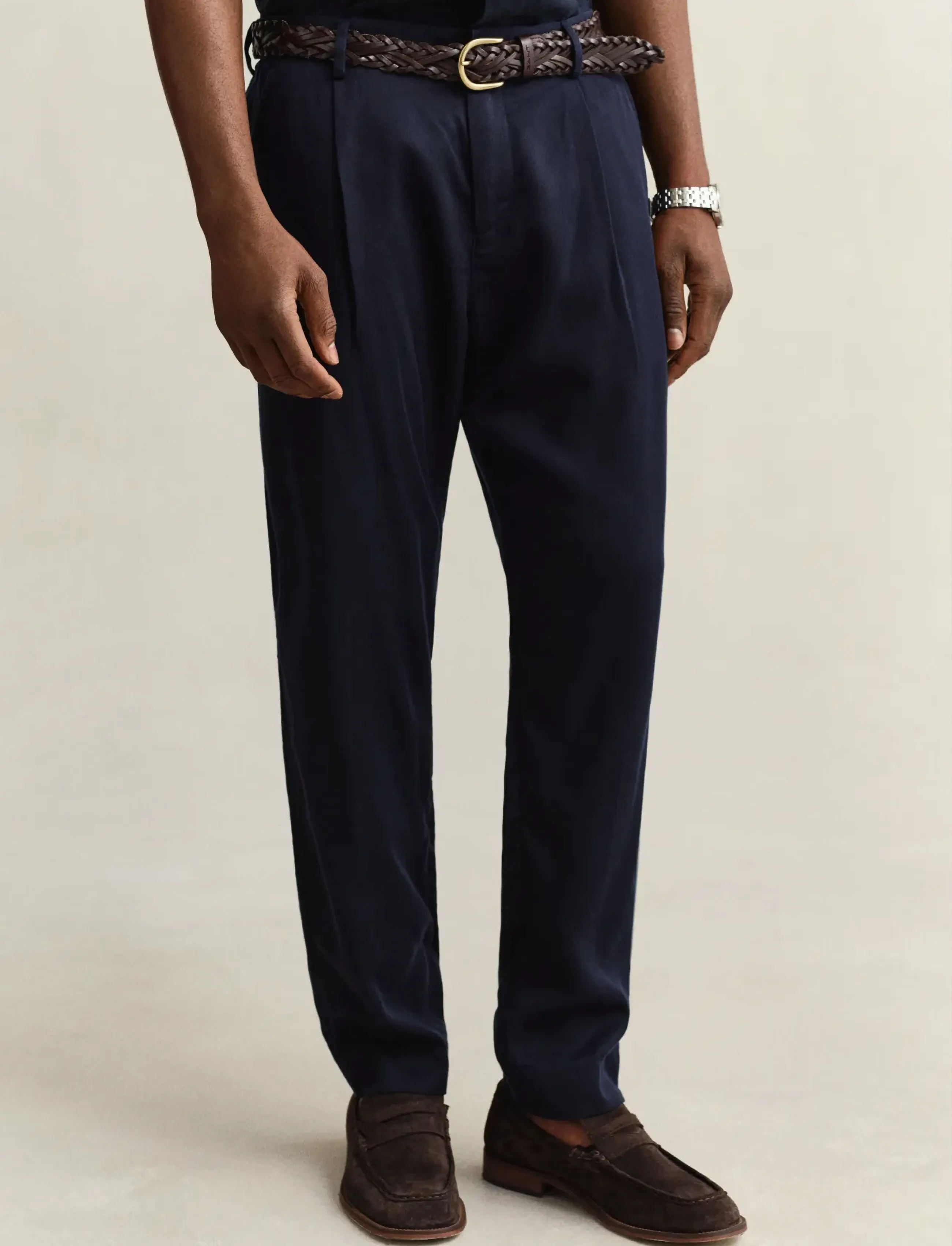 Gant - REG LYOCELL PANTS - casual - evening blue - 3