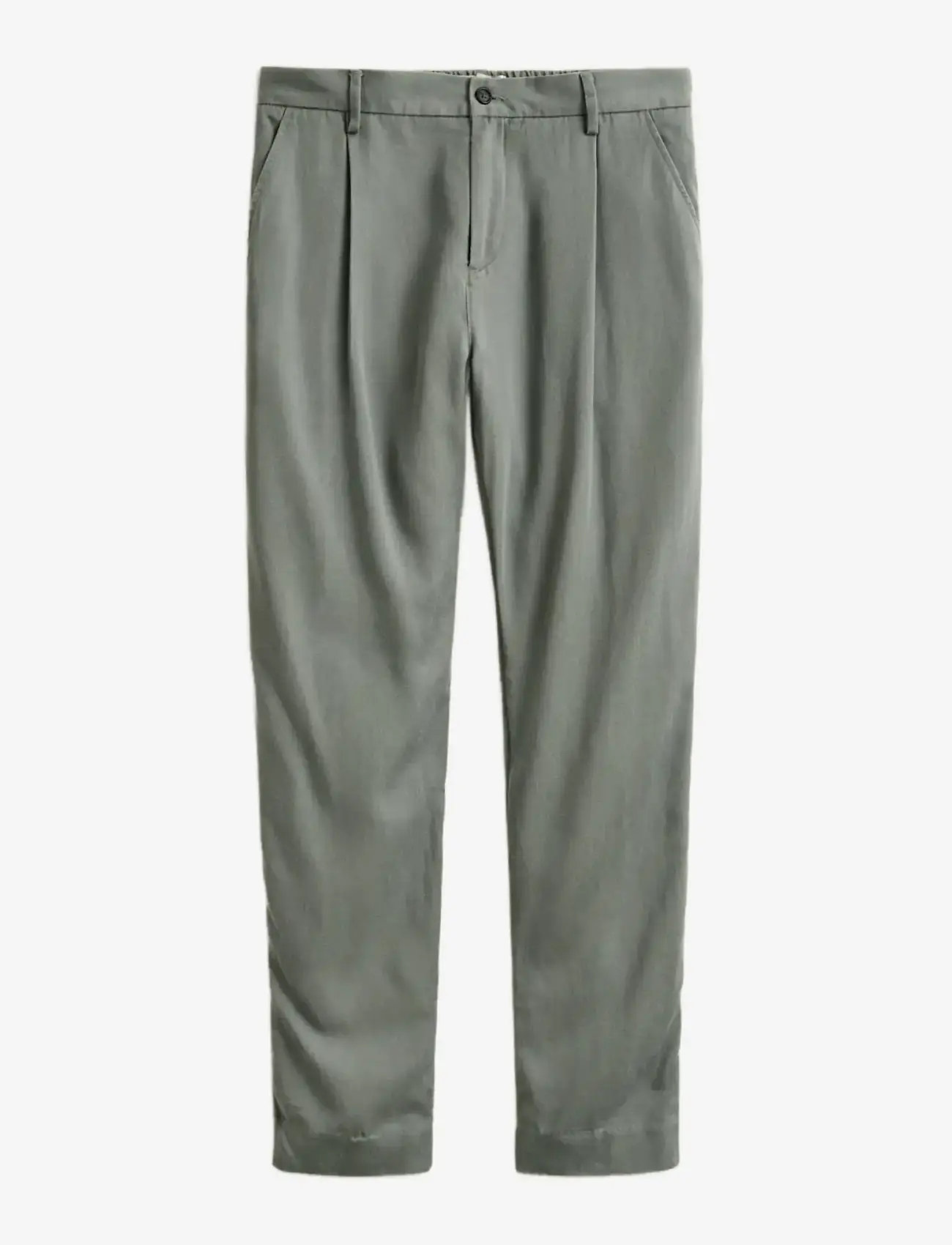 GANT - REG LYOCELL PANTS - casual trousers - pewter grey - 1