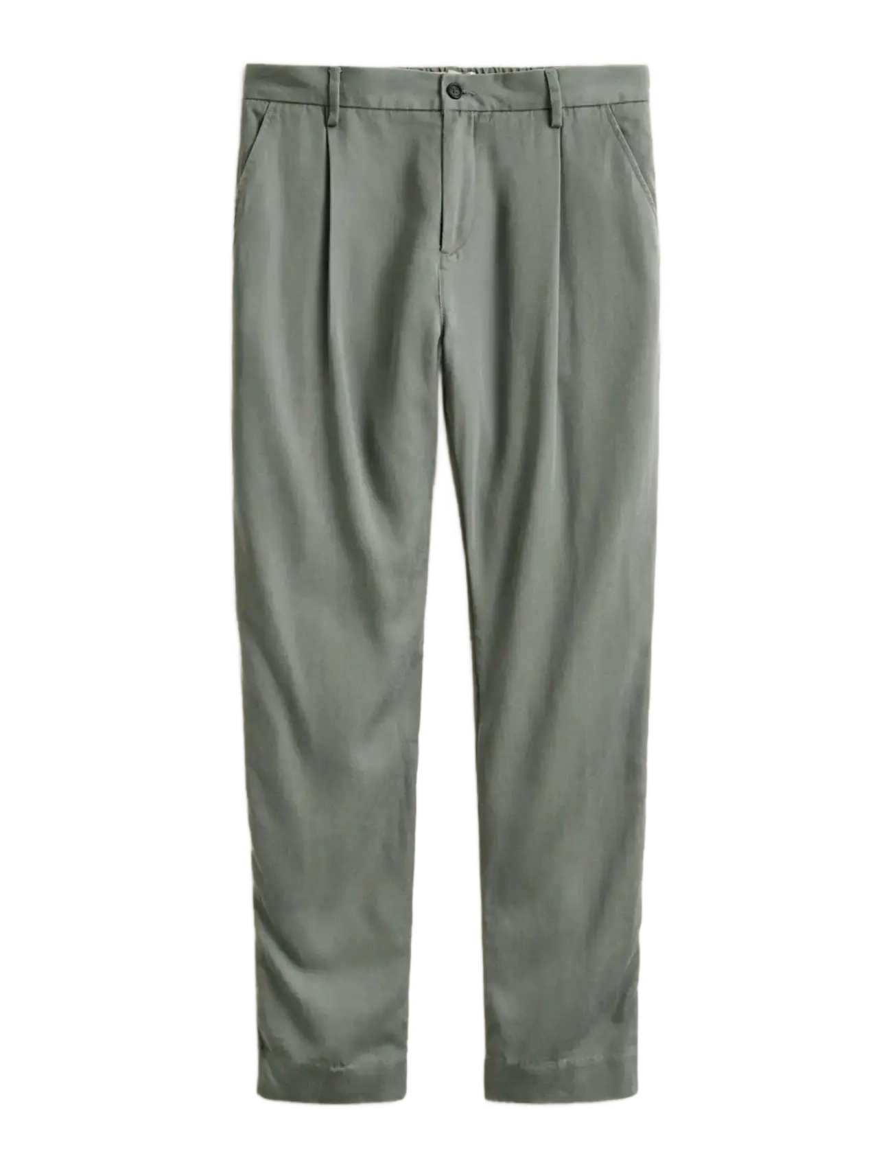 GANT REG LYOCELL PANTS - Püksid - PEWTER GREY / grey