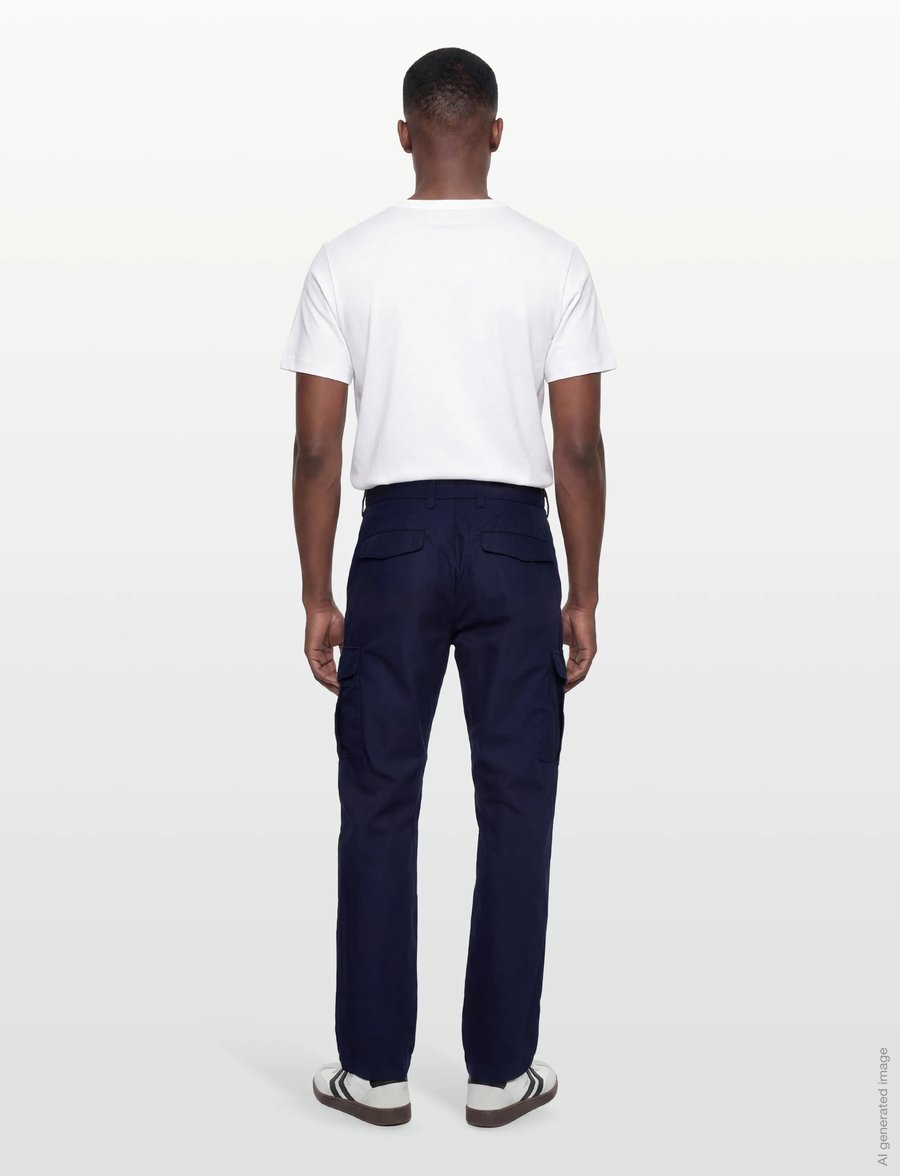 Gant - REG LIGHT COTTON CARGO PANTS - „cargo" stiliaus kelnės - classic blue - 4