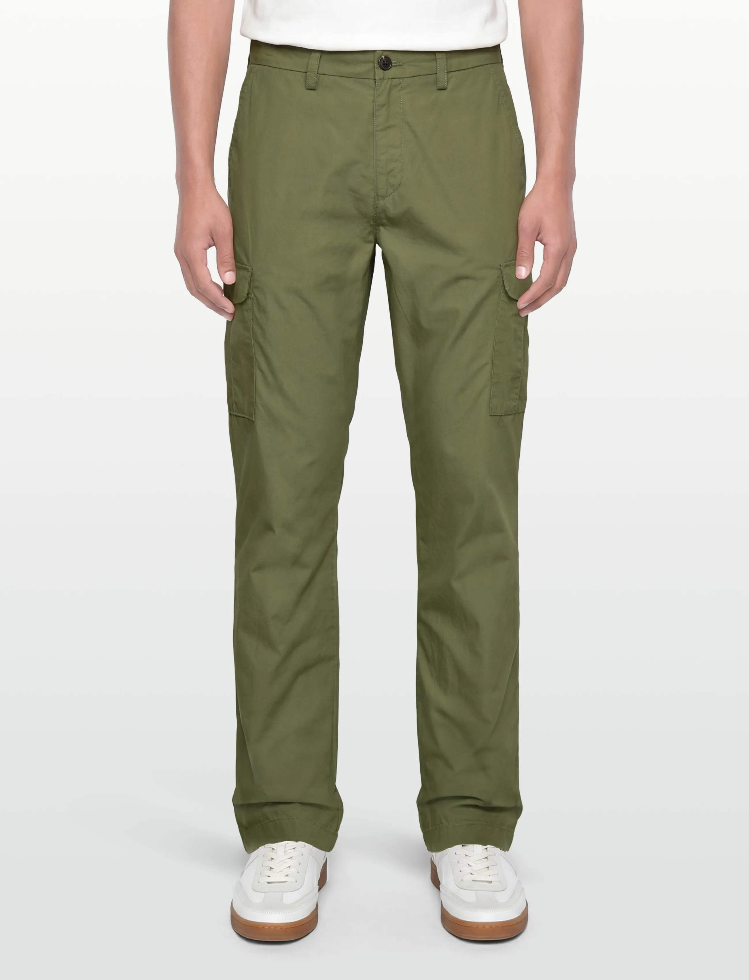 Gant - REG LIGHT COTTON CARGO PANTS - cargo pants - dry herb green - 3