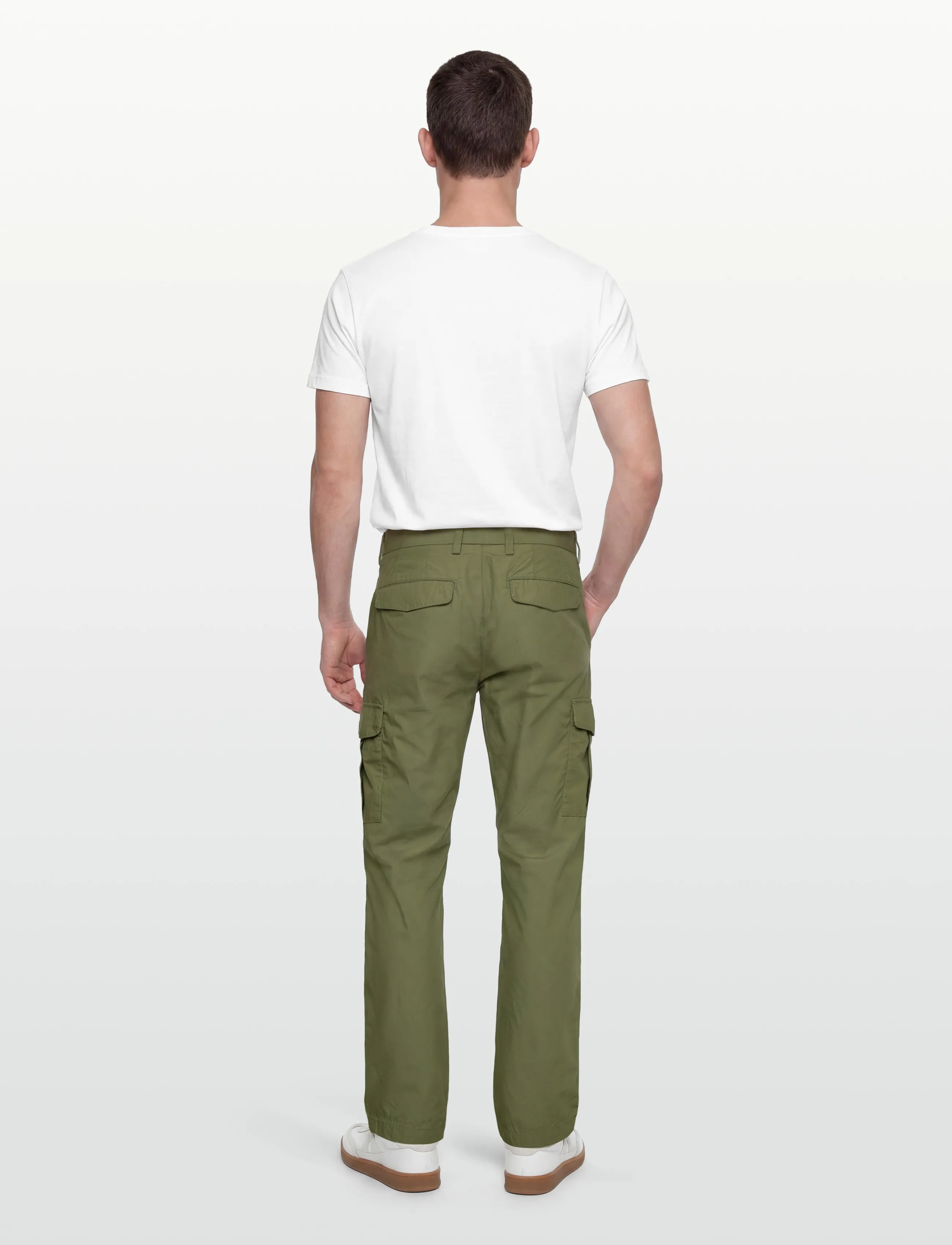 Gant - REG LIGHT COTTON CARGO PANTS - cargo pants - dry herb green - 4