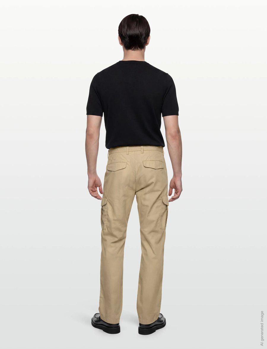 Gant - REG LIGHT COTTON CARGO PANTS - cargobyxor - oat beige - 4