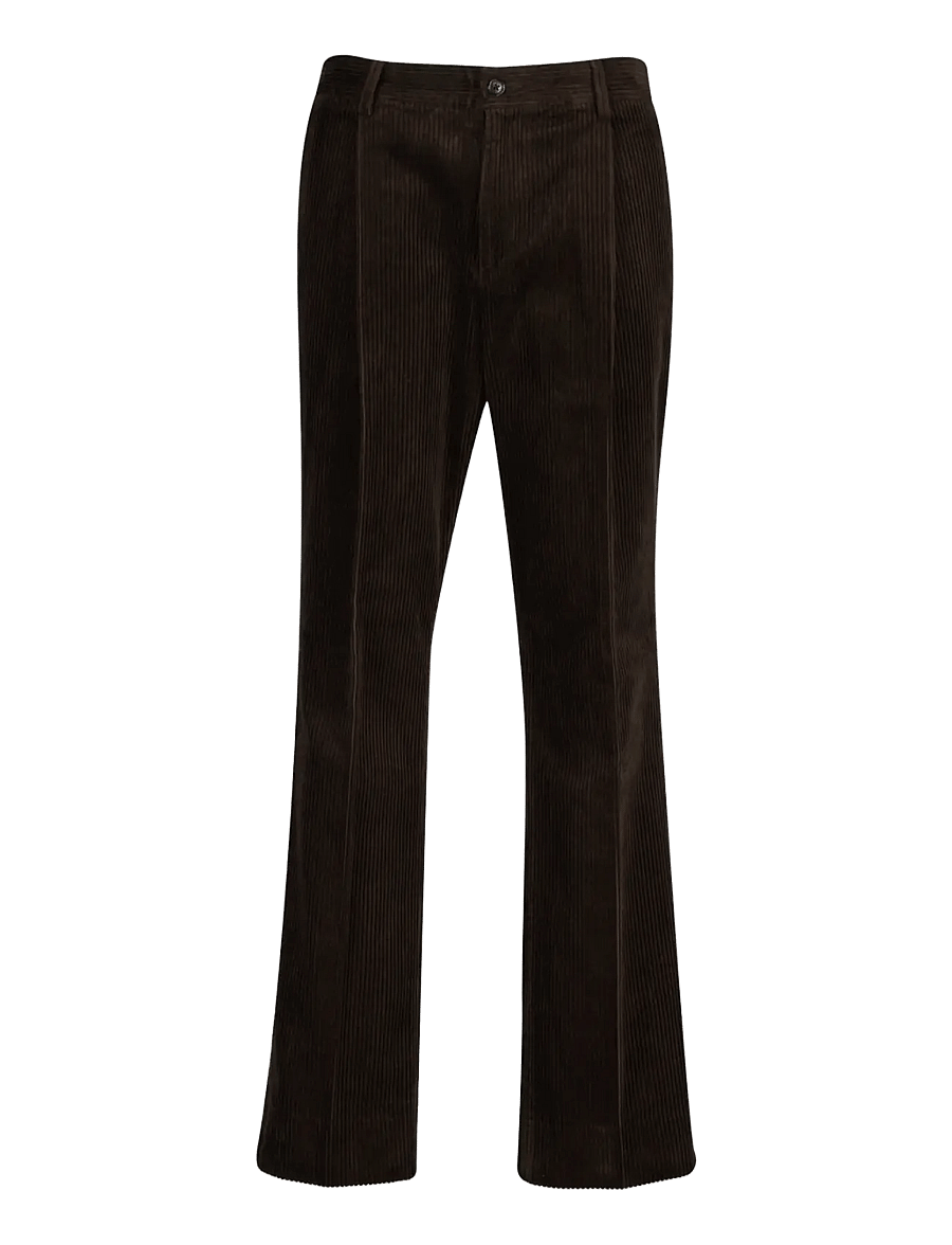 Gant - CORDUROY SUIT PANTS - black brown - 0
