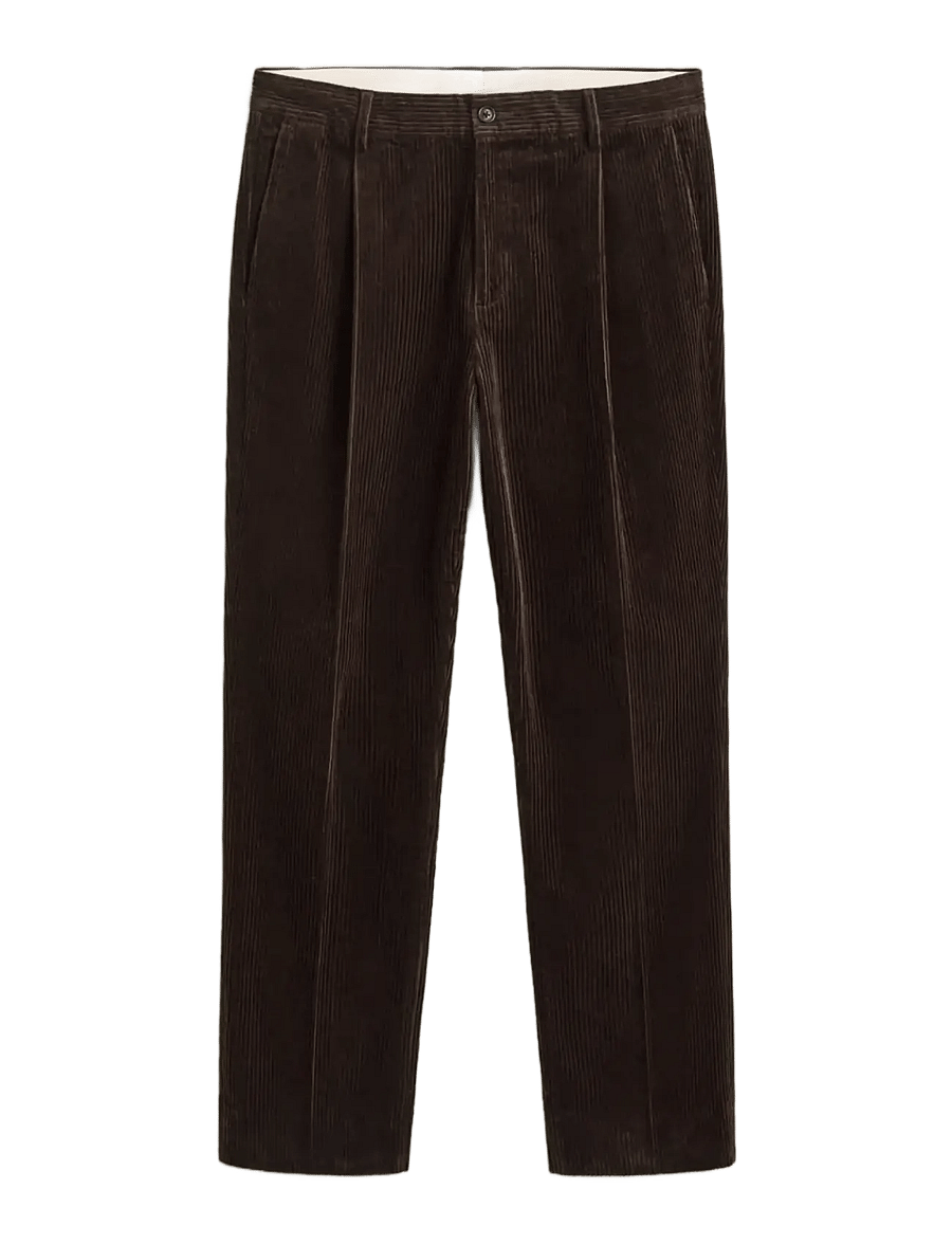 Gant - CORDUROY SUIT PANTS - freizeithosen - black brown - 0