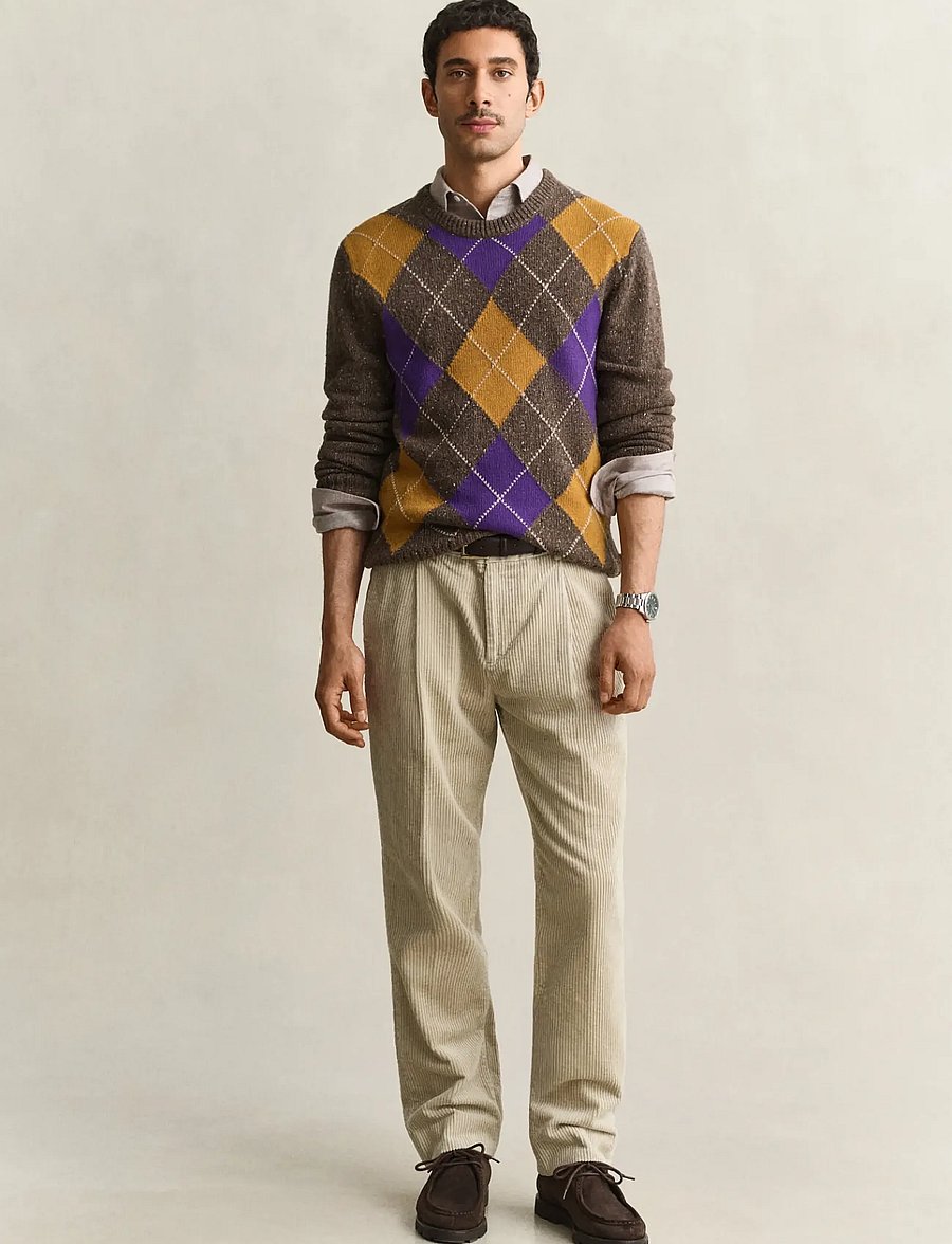 Gant - CORDUROY SUIT PANTS - casual bukser - clay beige - 1