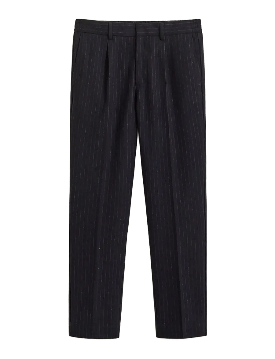 Gant - TAPERED WOOL FLANNEL PANTS - evening blue - 1