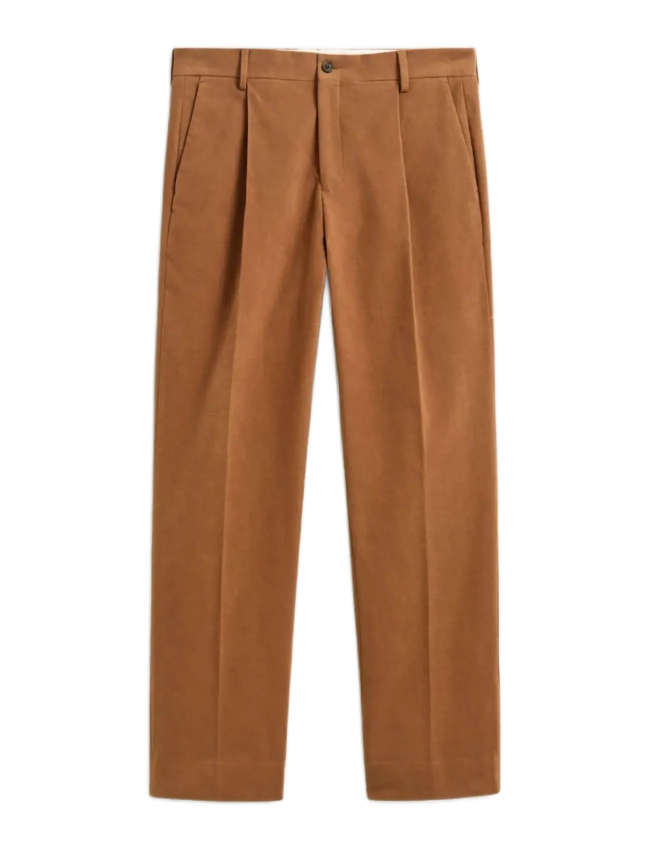Gant MOLESKIN SUIT PANTS - Gant - CARAMEL BROWN / brown